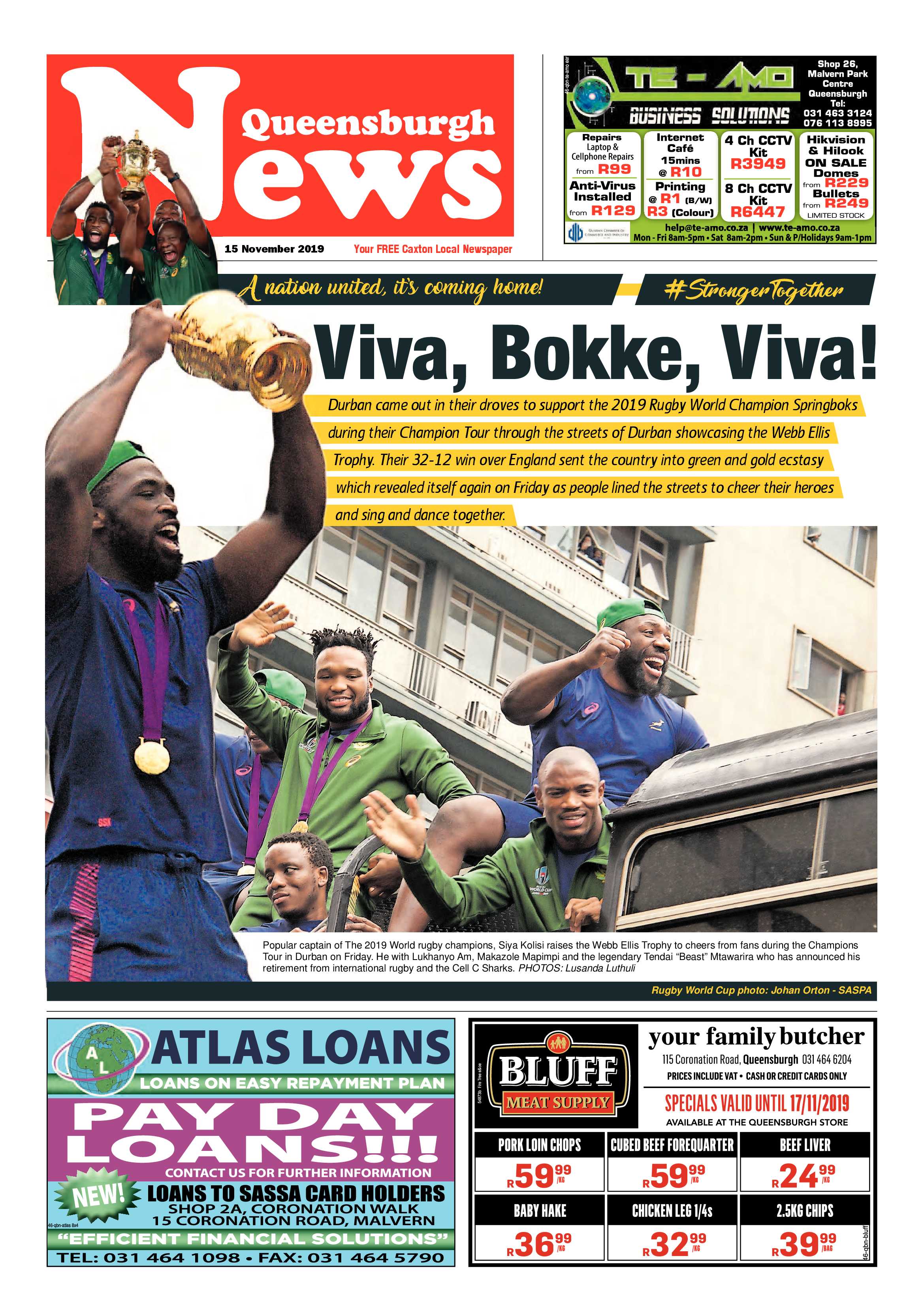 Queensburgh News 15 November 2019 page 1