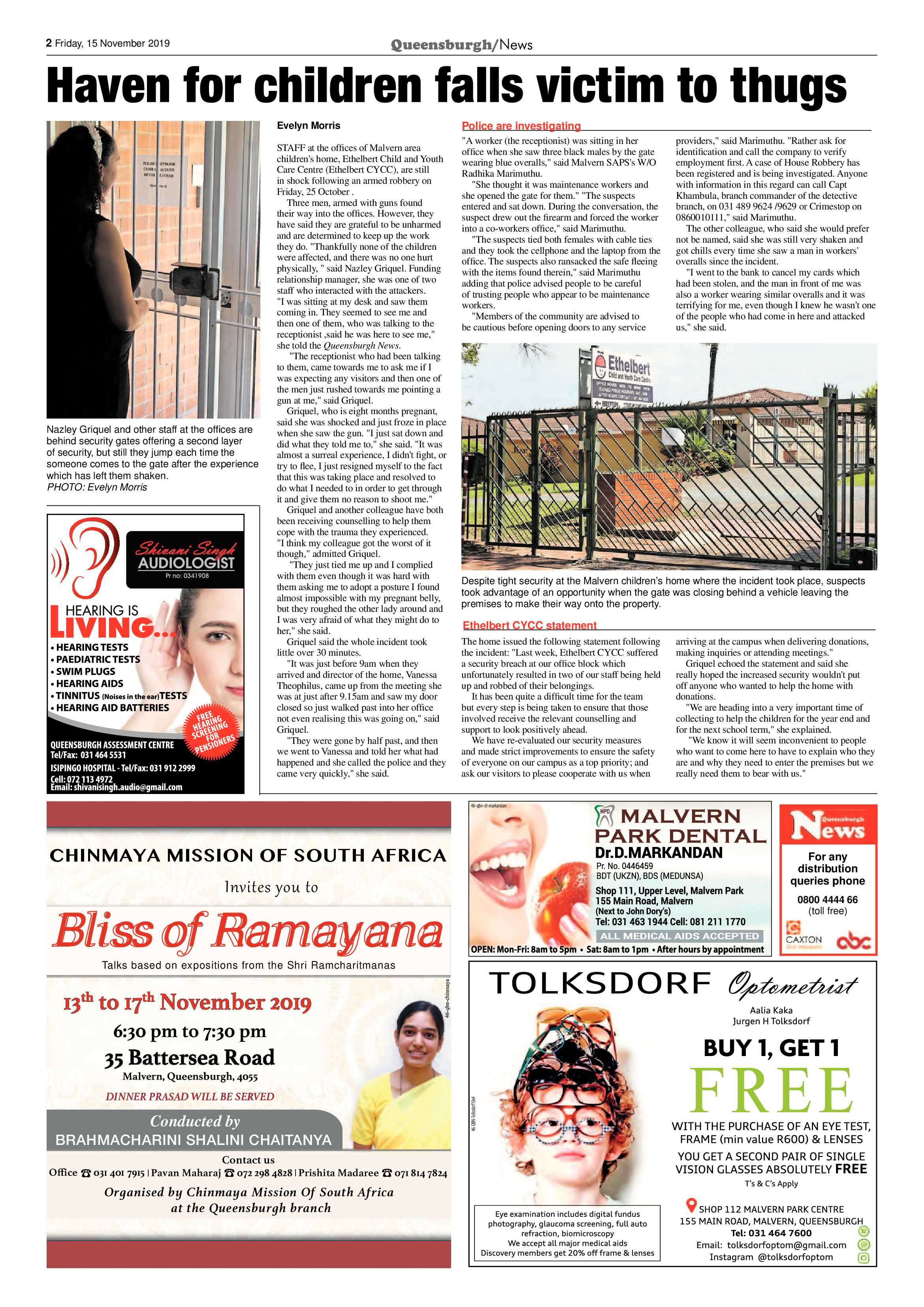 Queensburgh News 15 November 2019 page 2