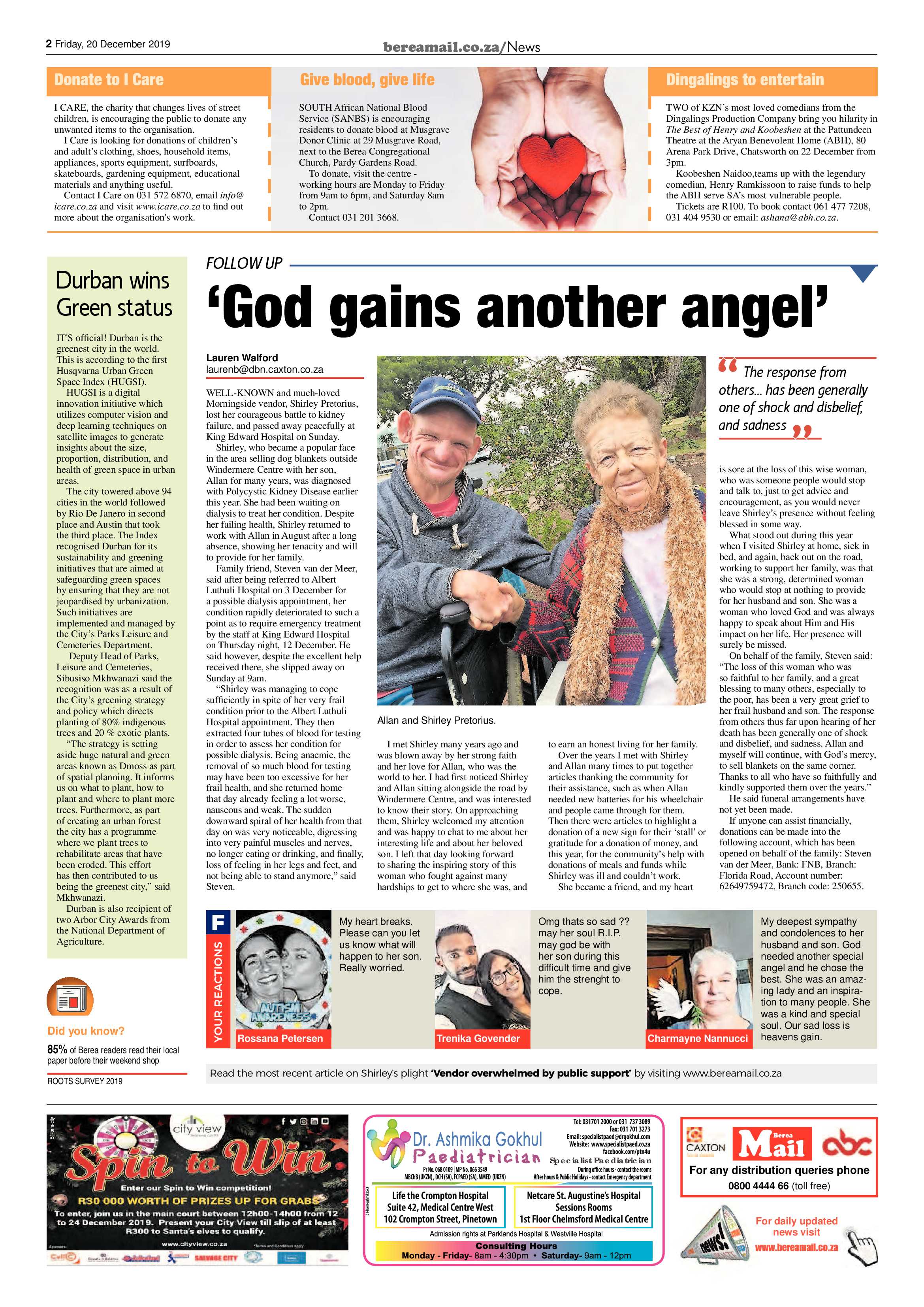 Berea Mail 20 December 2019 page 2