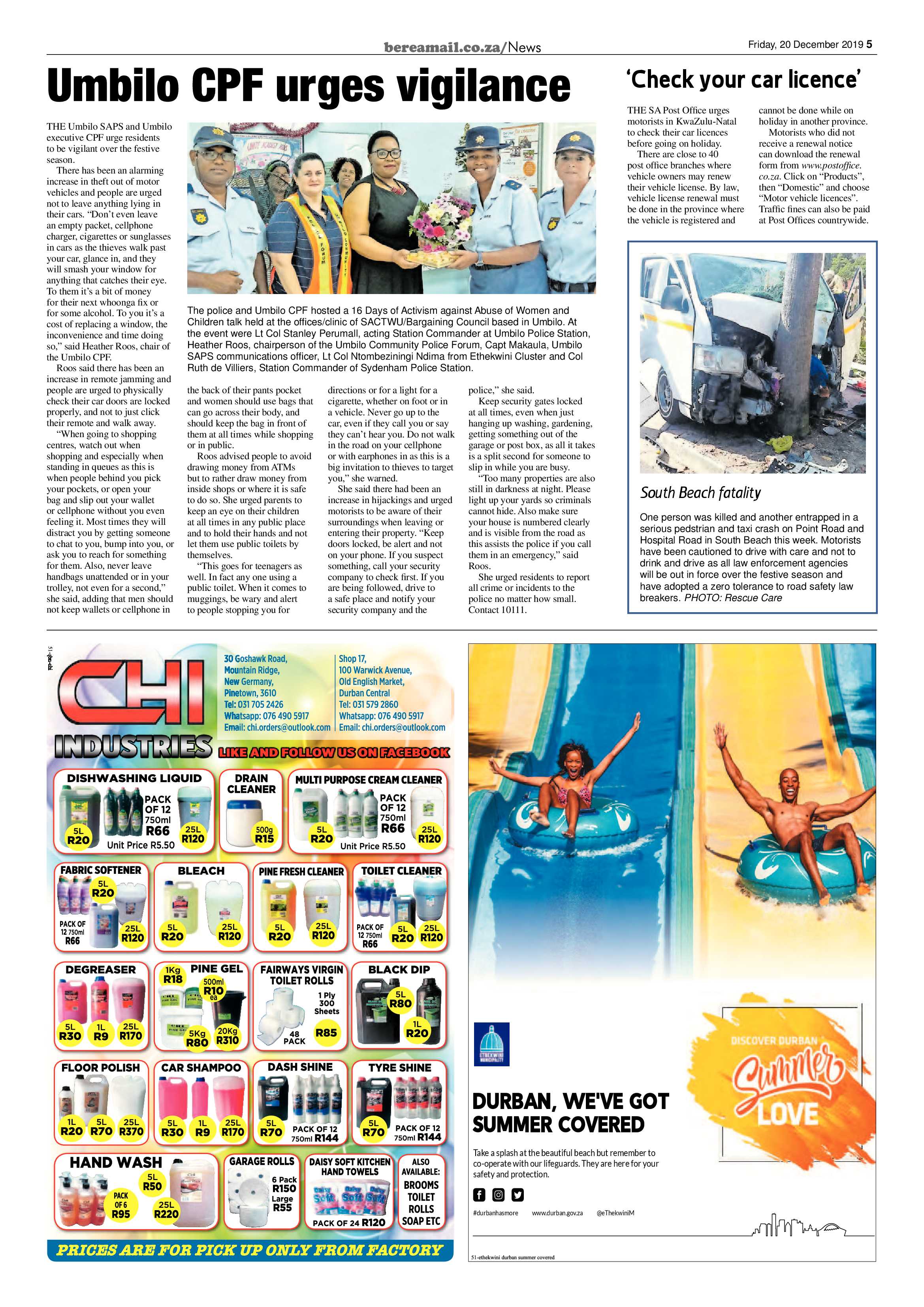 Berea Mail 20 December 2019 page 5