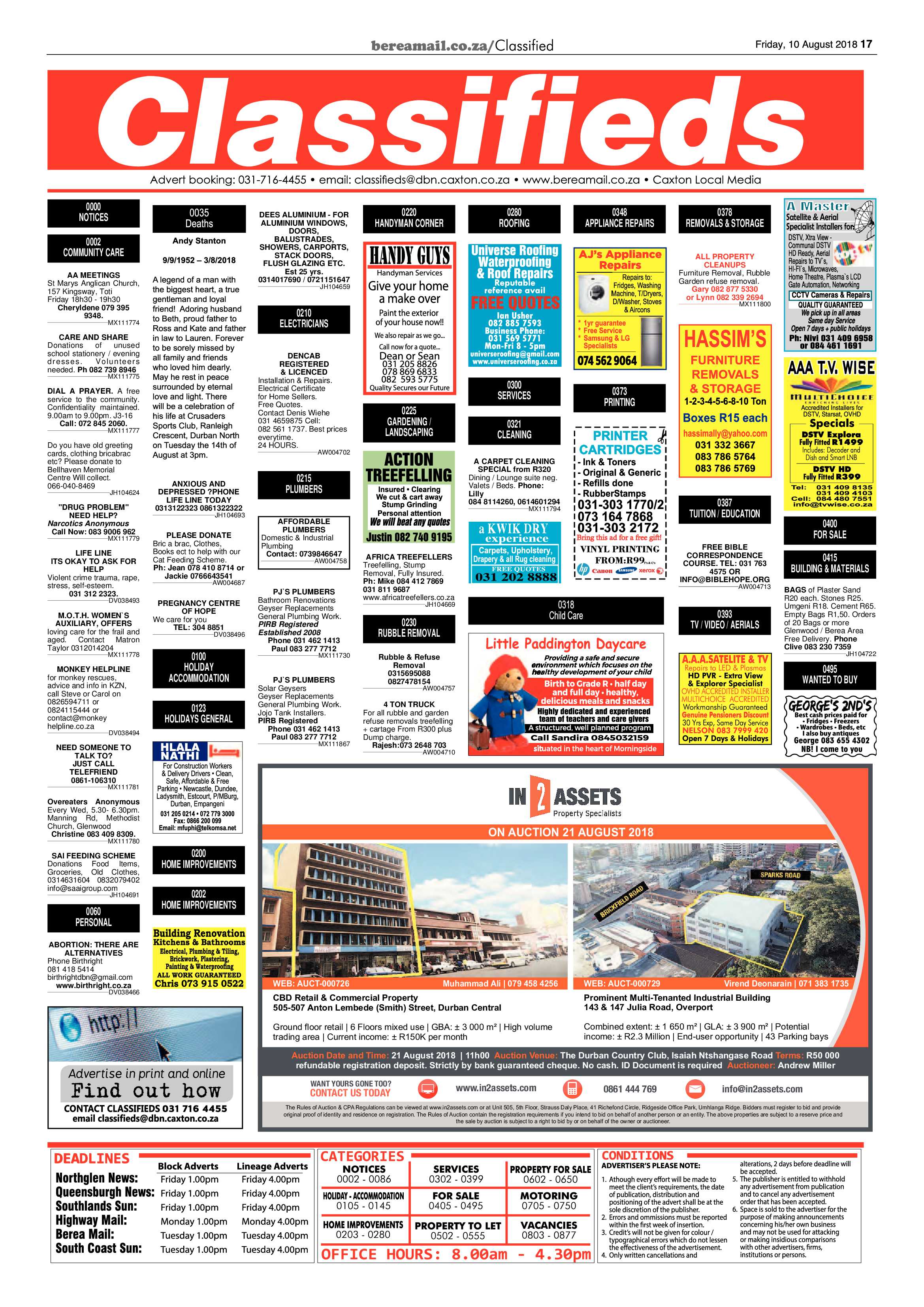 Berea Mail 10 August 2018 page 17