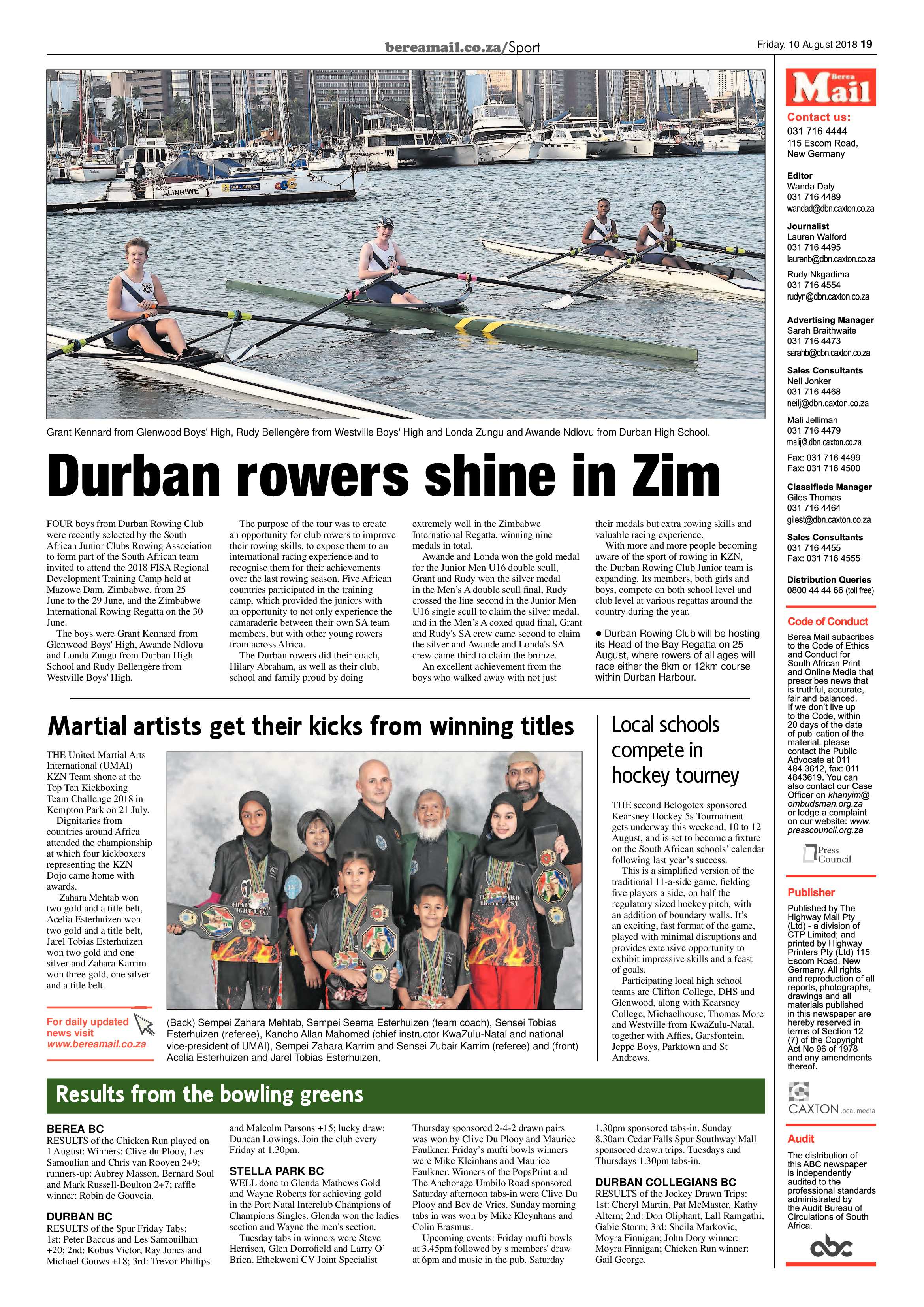 Berea Mail 10 August 2018 page 19