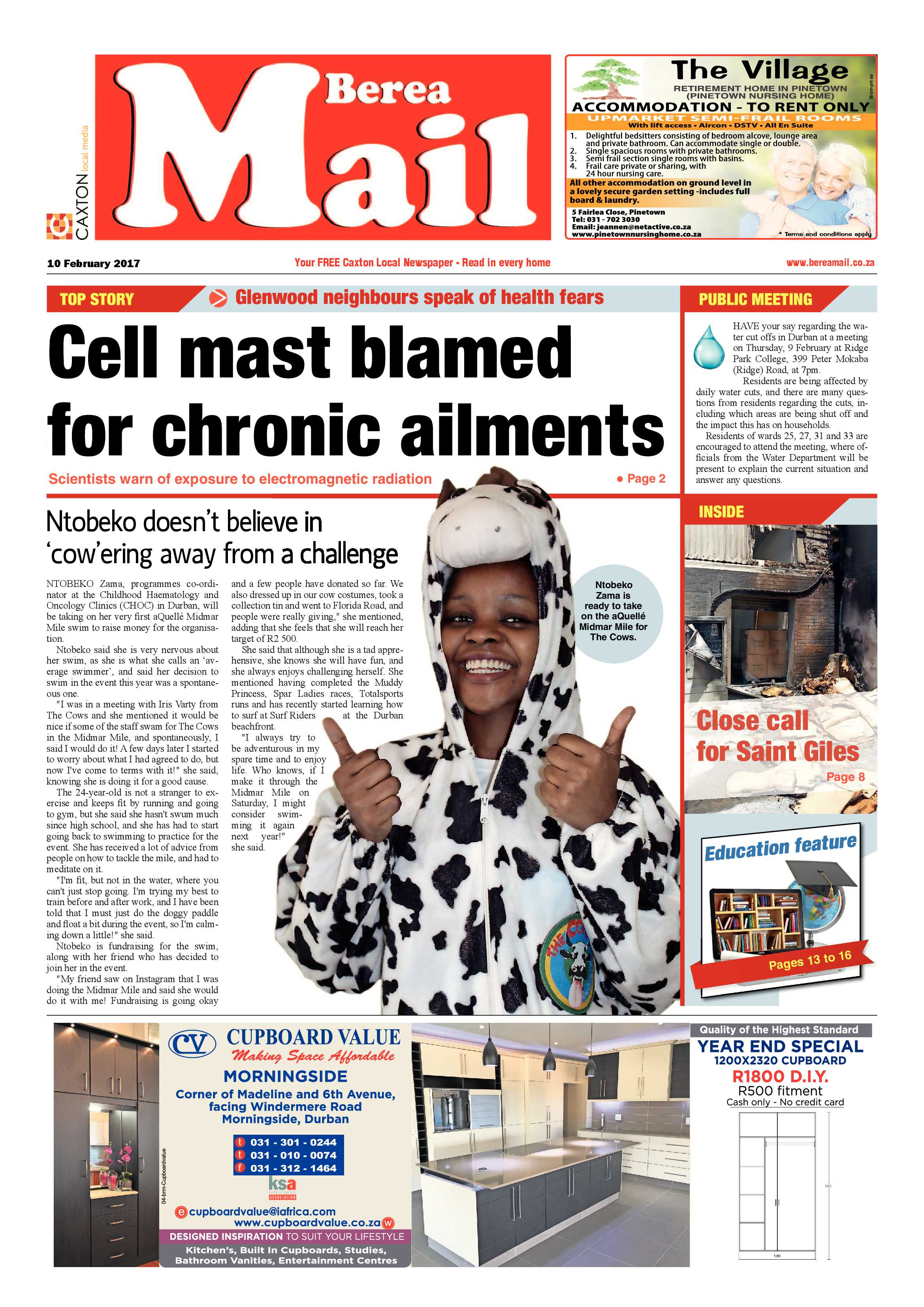 Berea Mail 10 February 2017 page 1
