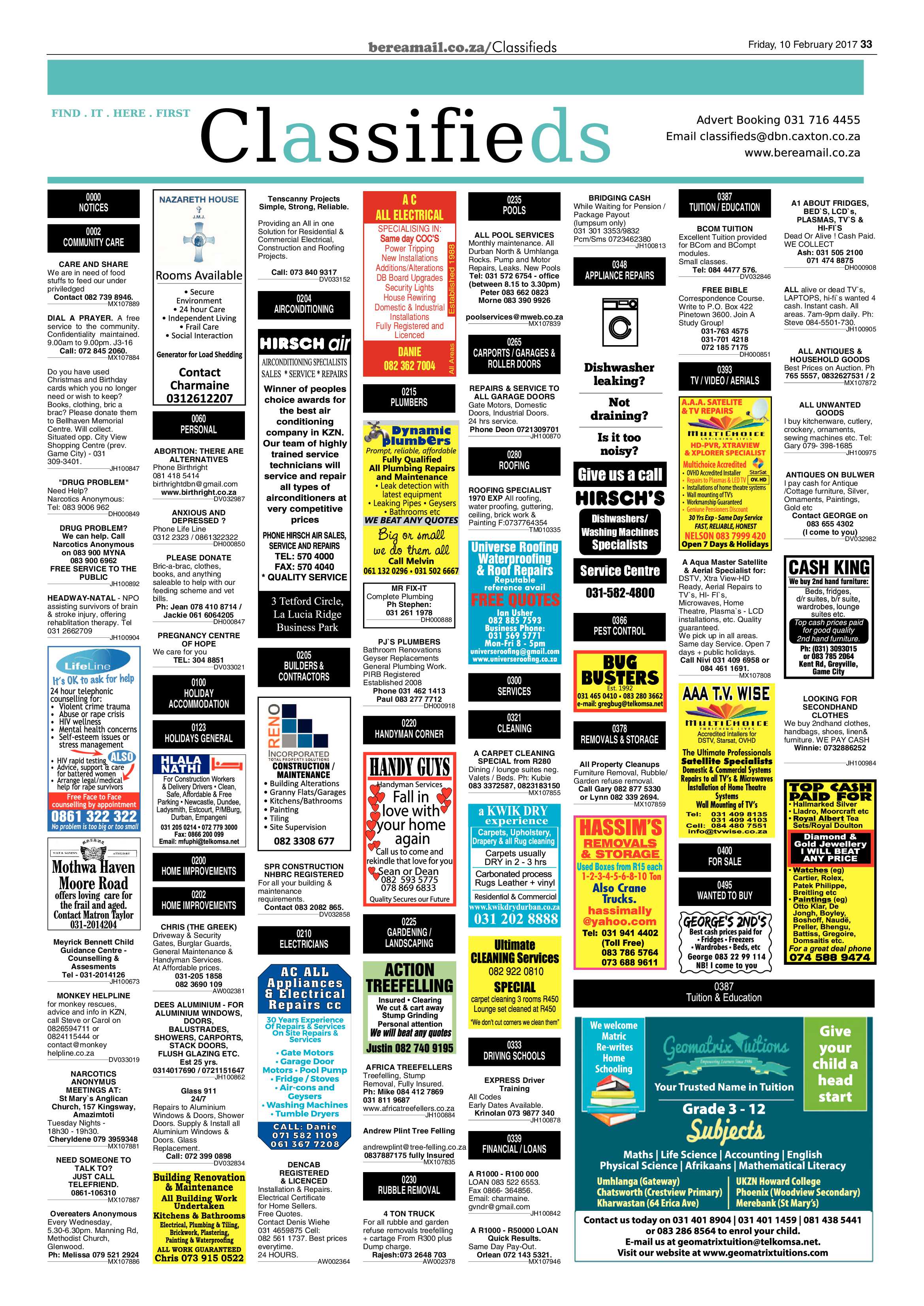 Berea Mail 10 February 2017 page 33
