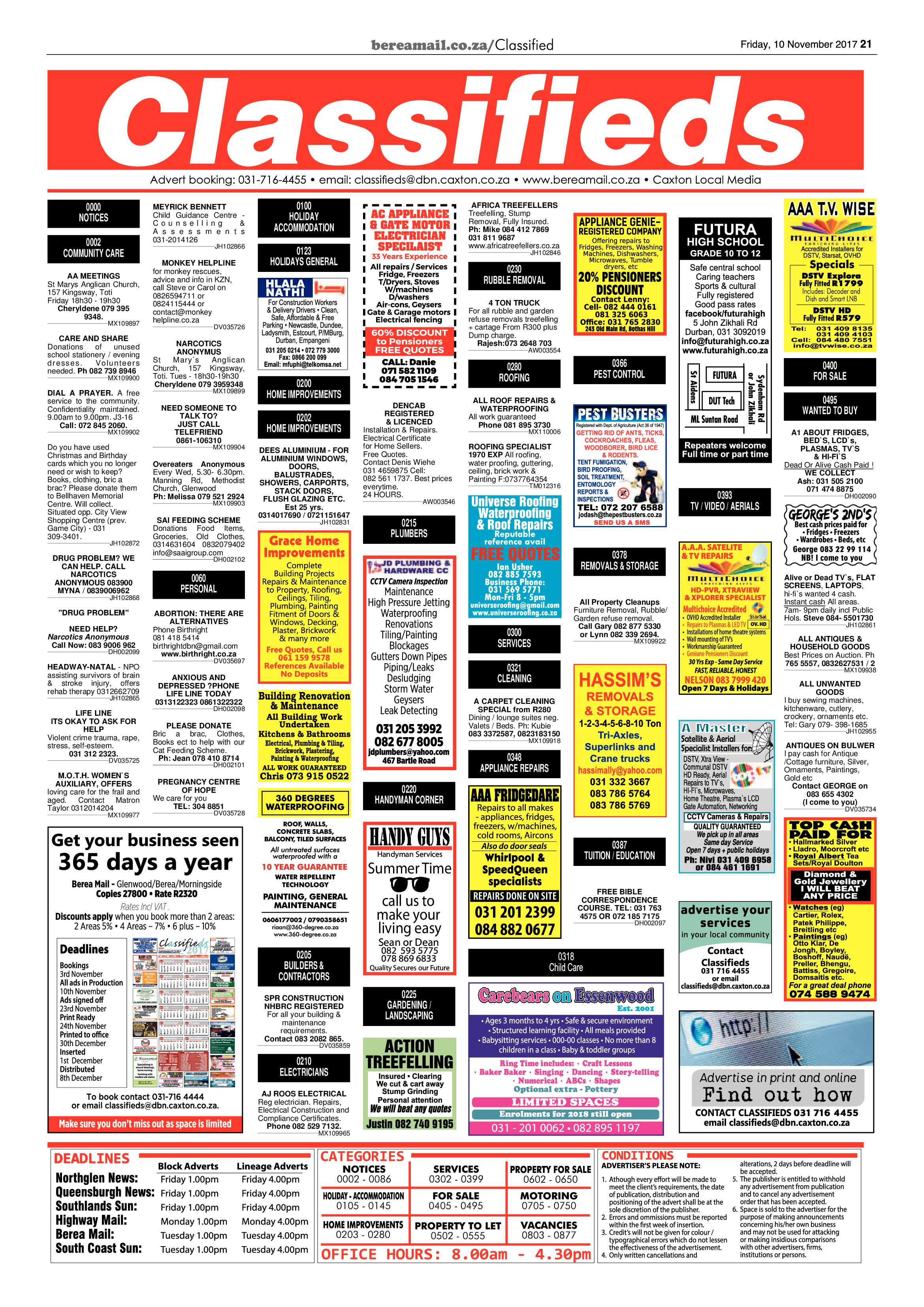 Berea Mail 10 November 2017 page 21