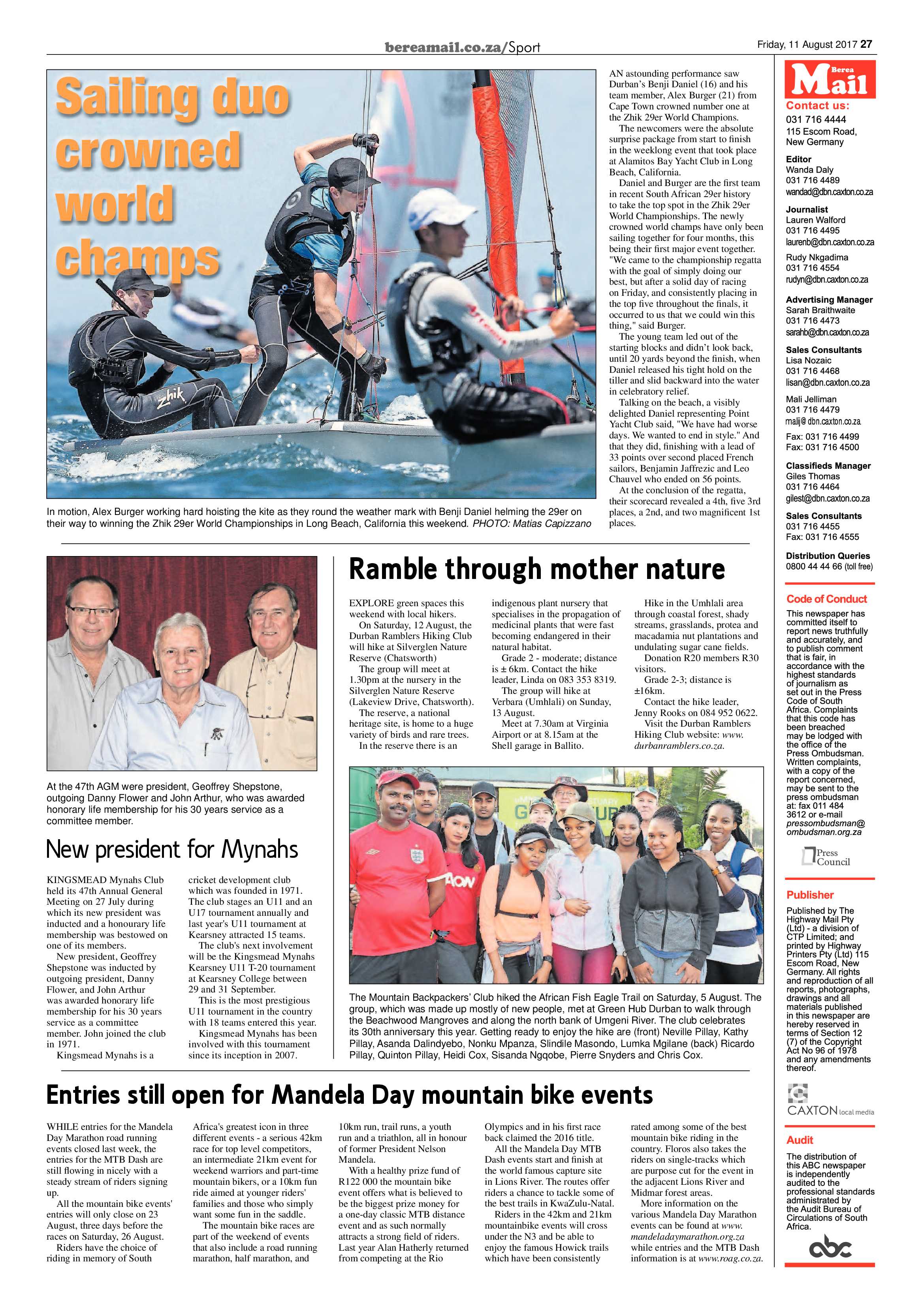 Berea Mail 11 August 2017 page 27