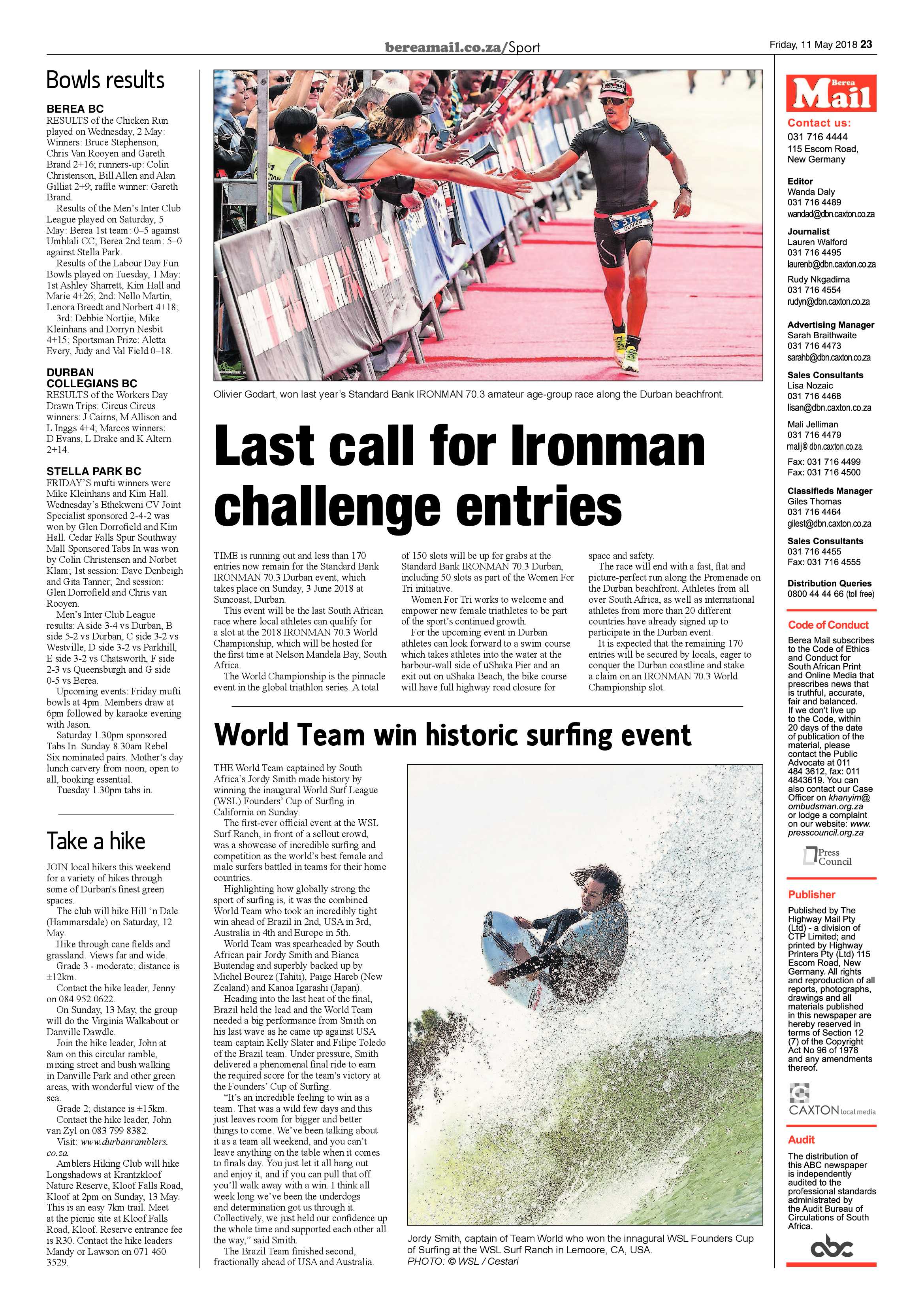 Berea Mail 11 May 2018 page 23