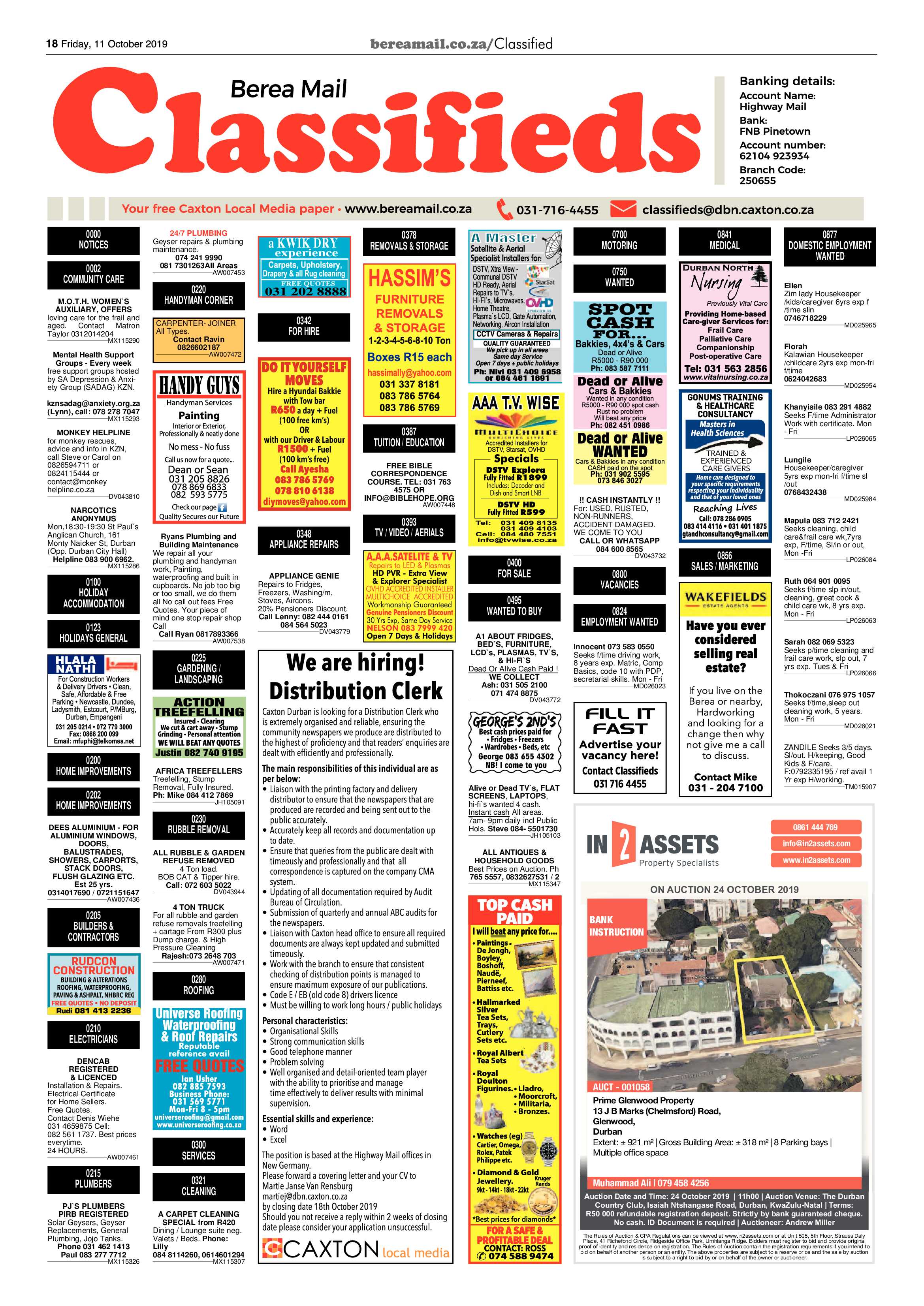 Berea Mail 11 October 2019 page 18