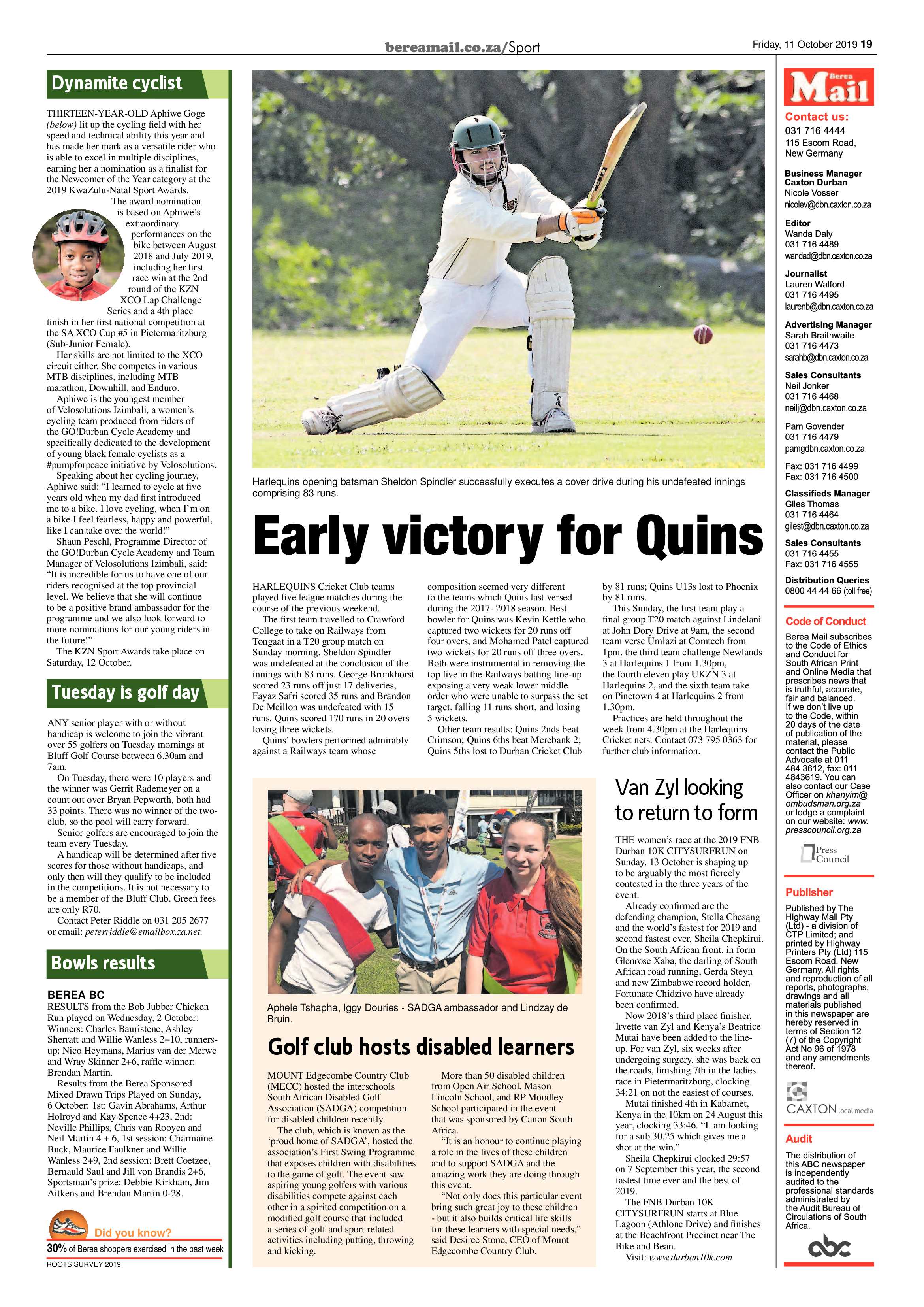 Berea Mail 11 October 2019 page 19