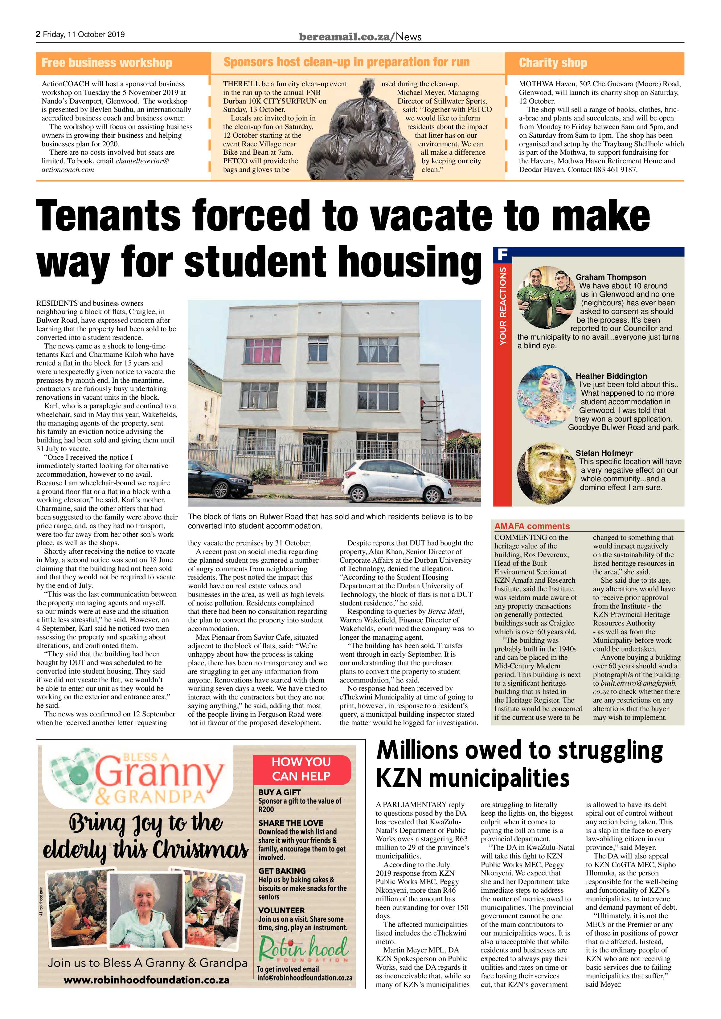 Berea Mail 11 October 2019 page 2