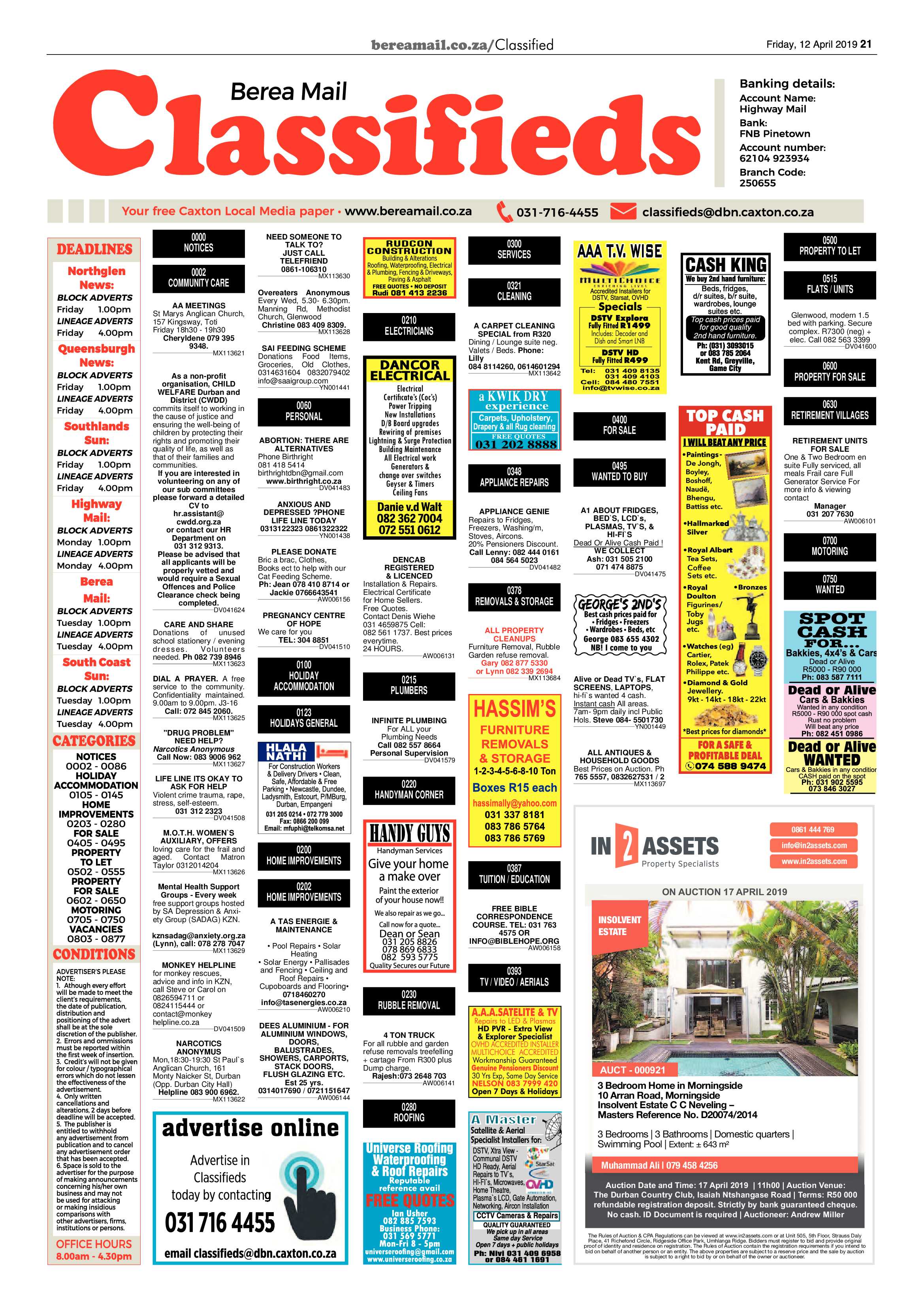 Berea Mail 12 April 2019 page 21