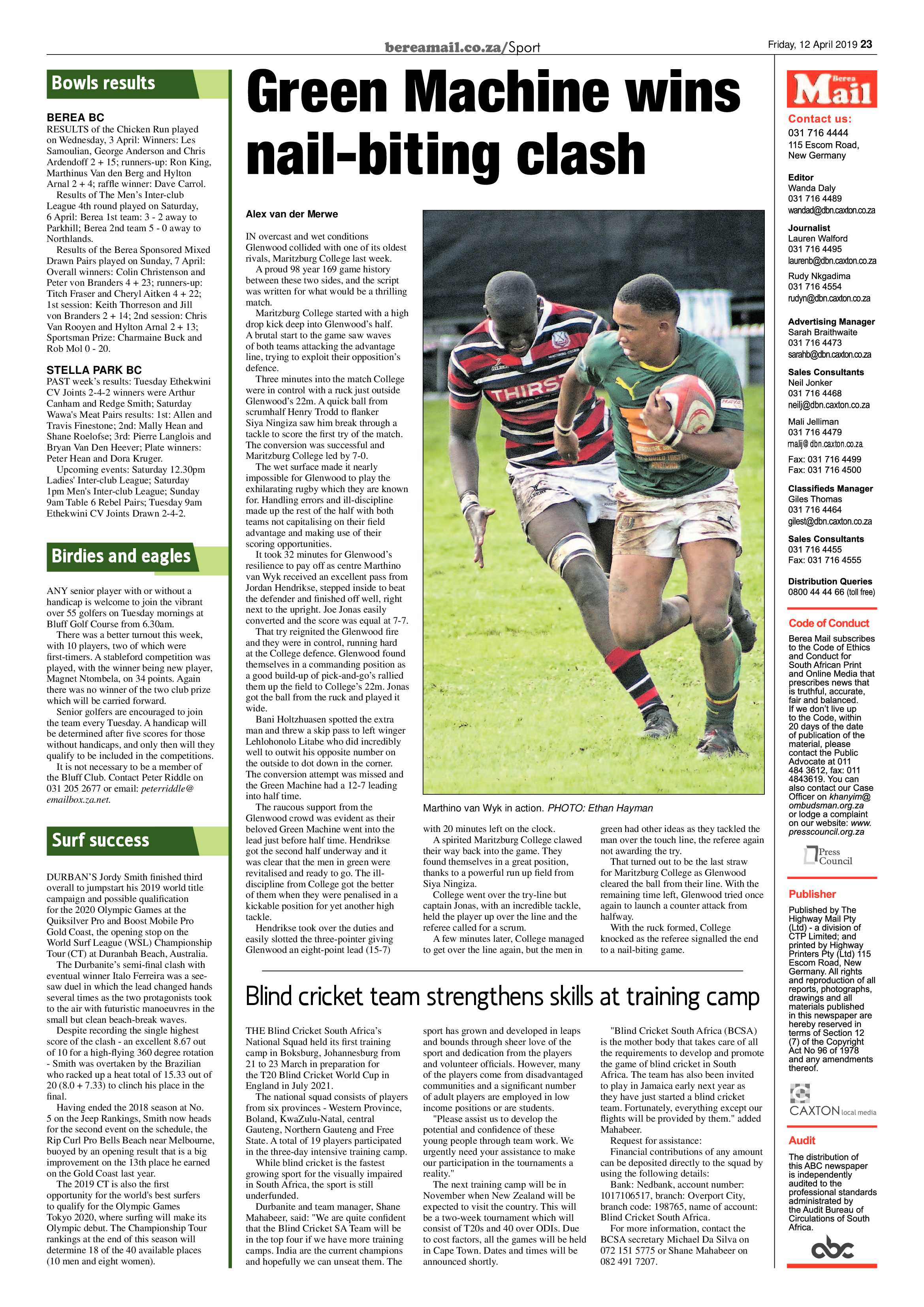 Berea Mail 12 April 2019 page 23