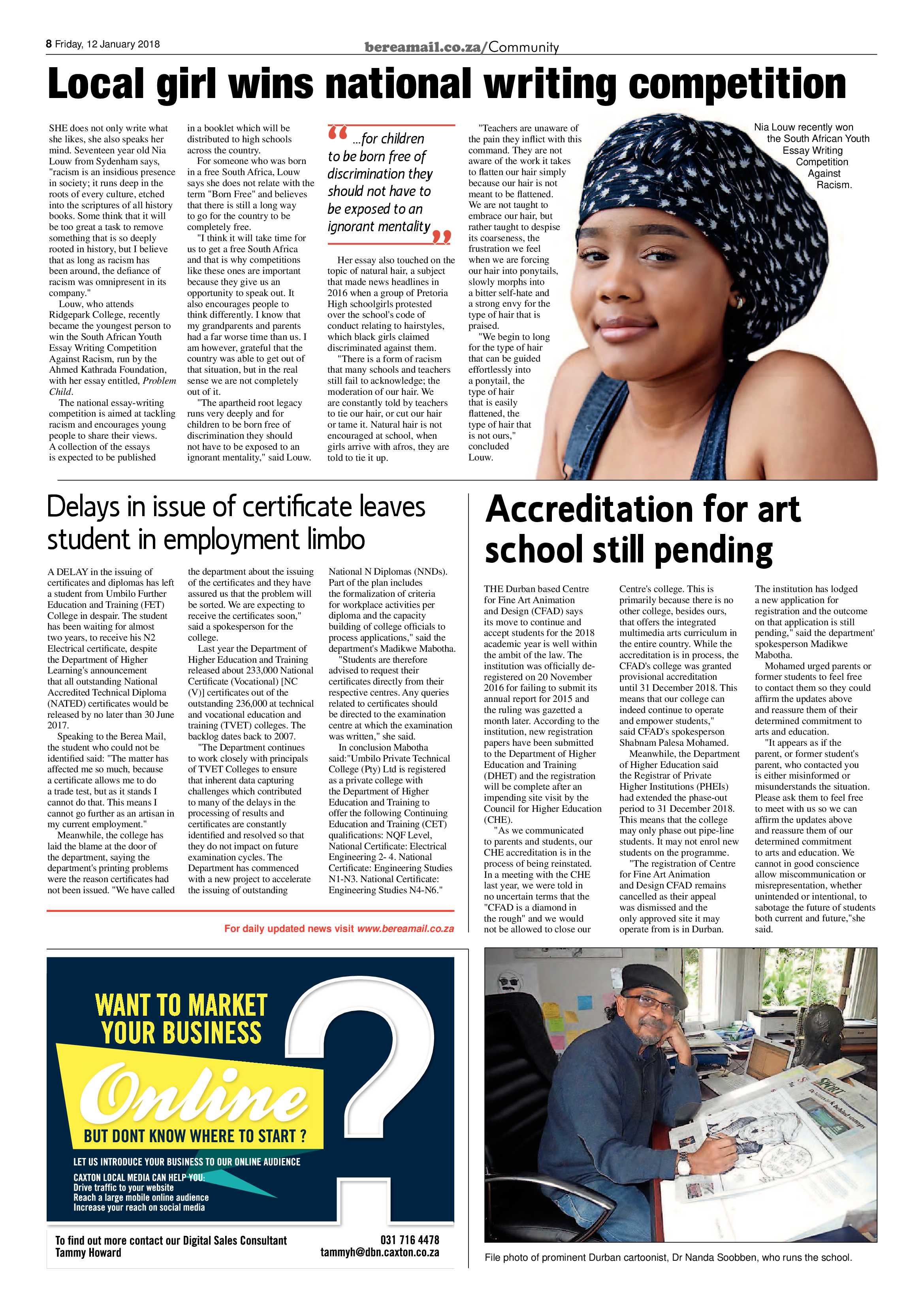 Berea Mail 12 January 2017 page 8