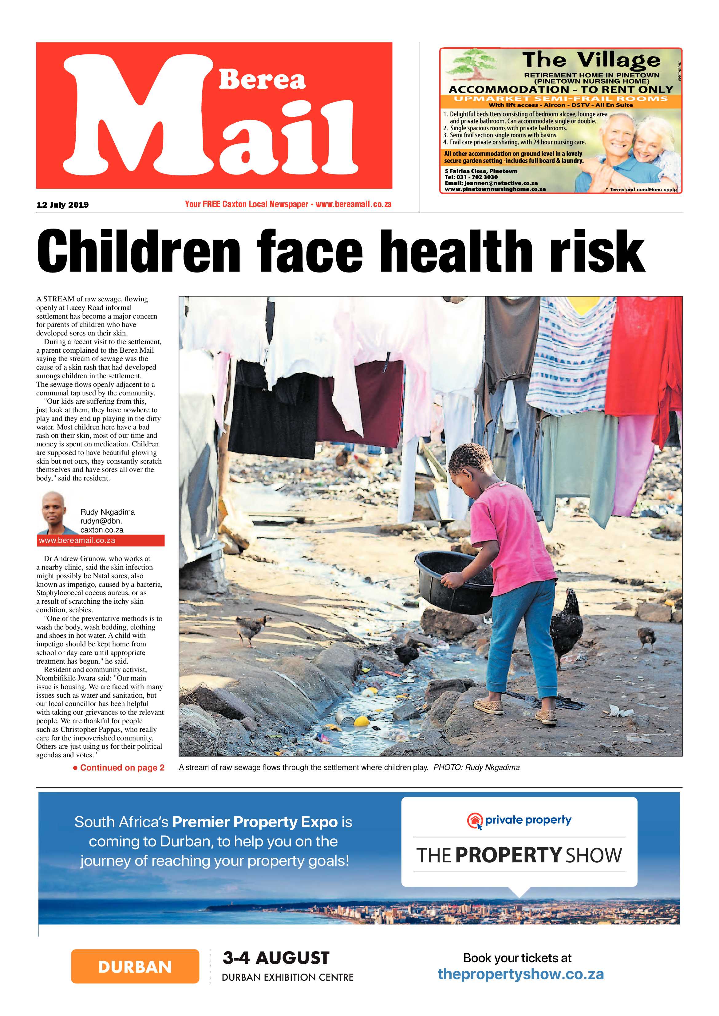 Berea Mail 12 July 2019 page 1