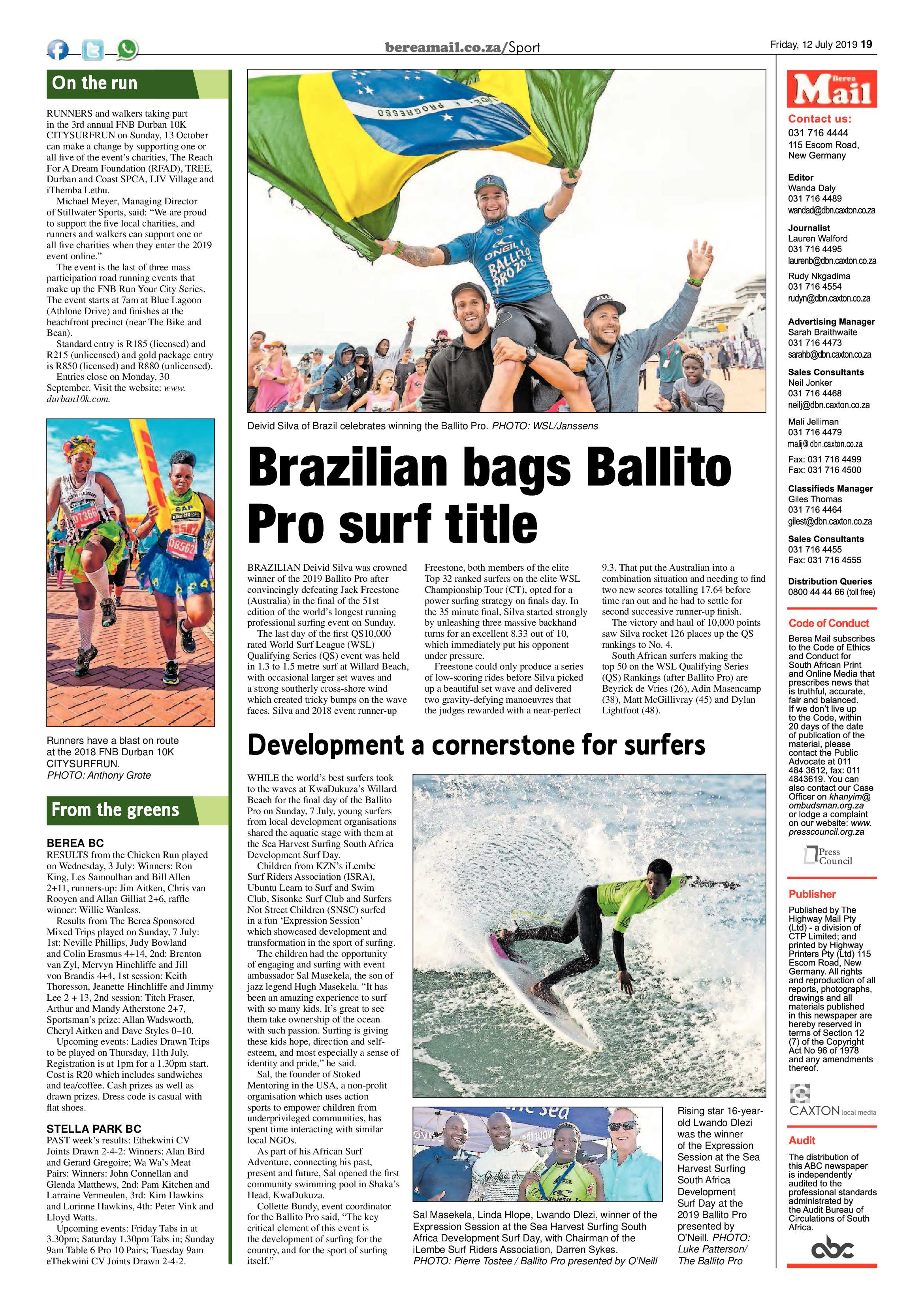 Berea Mail 12 July 2019 page 20