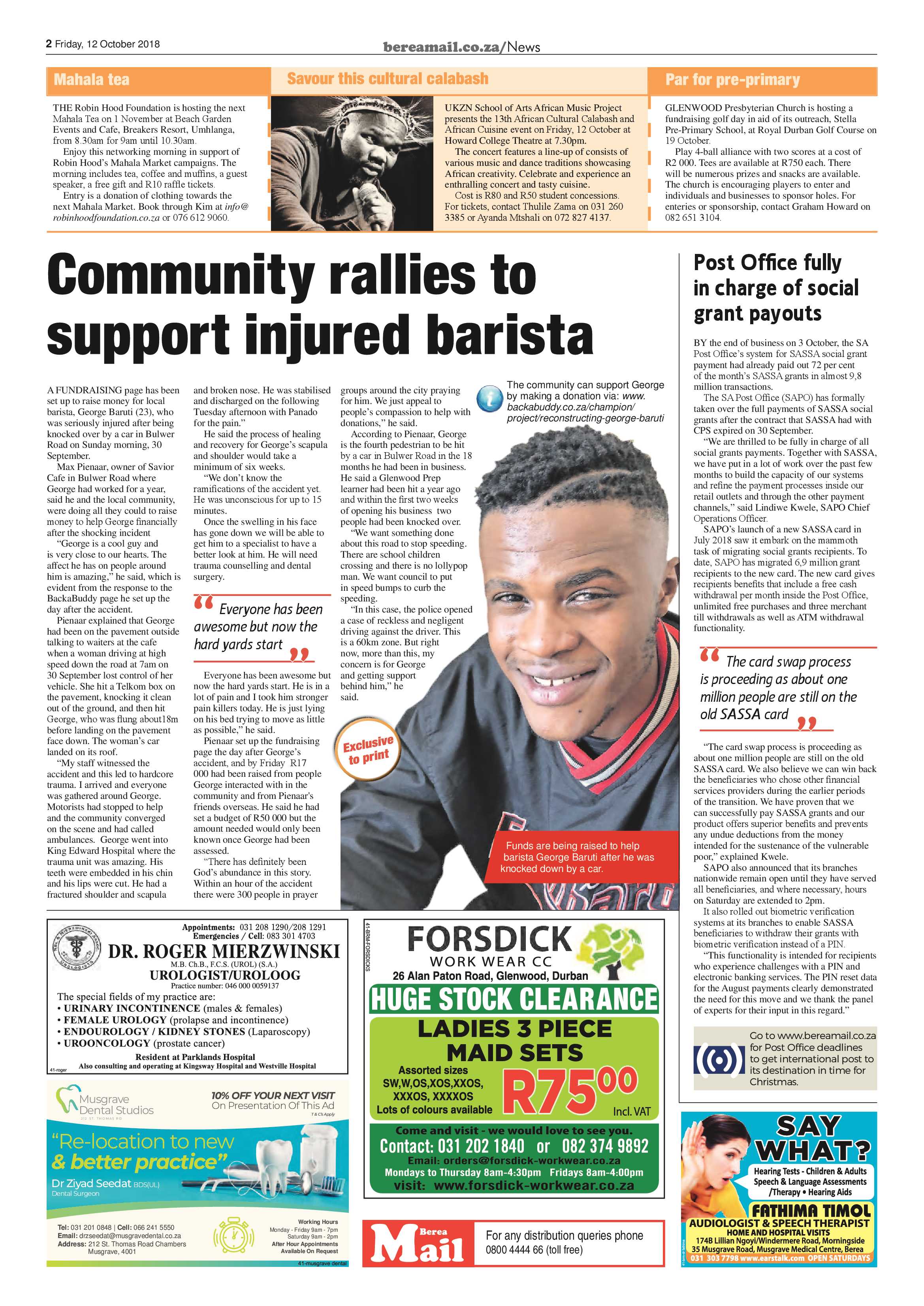 Berea Mail 12 October 2018 page 2