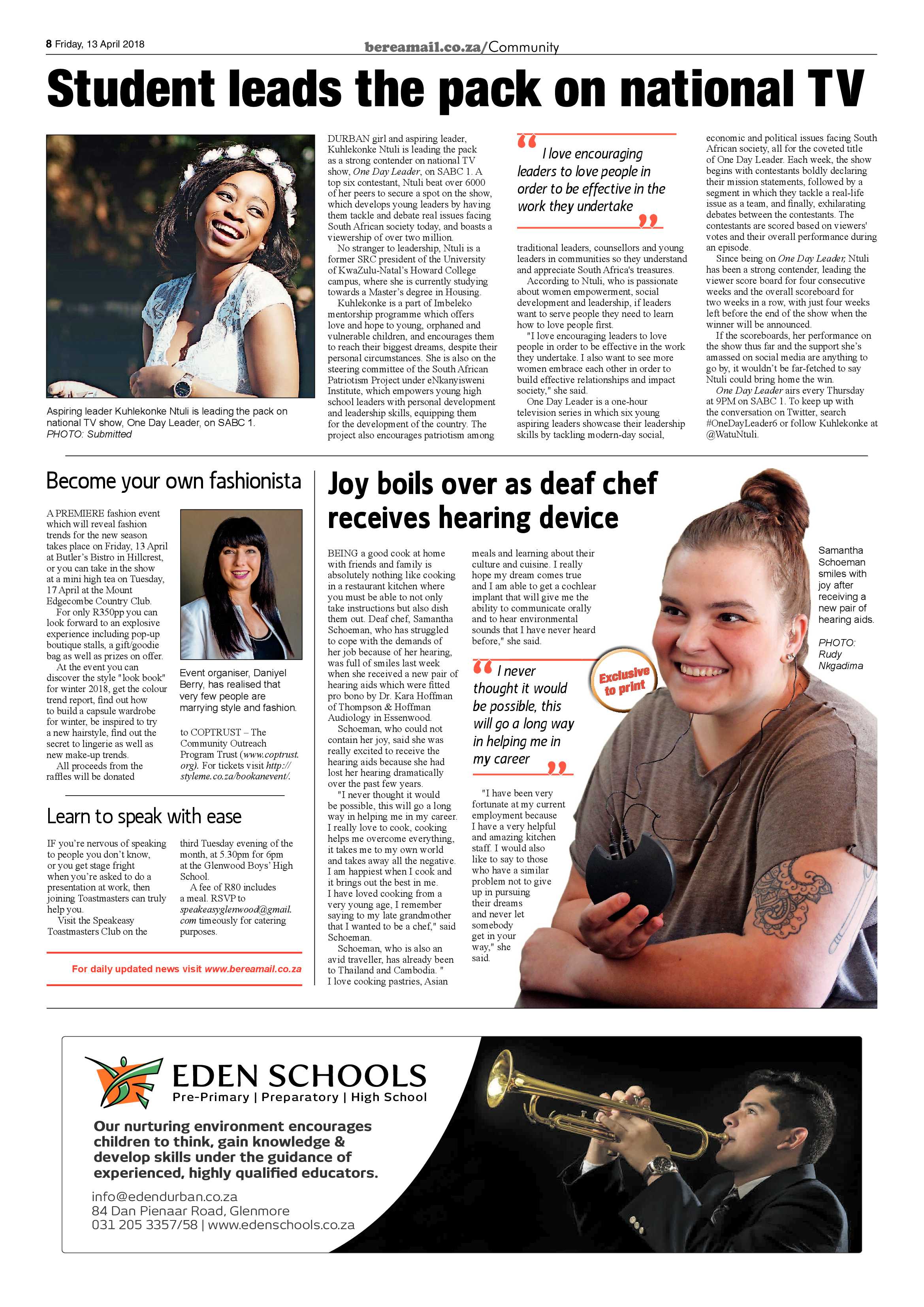 Berea Mail 13 April 2018 page 8