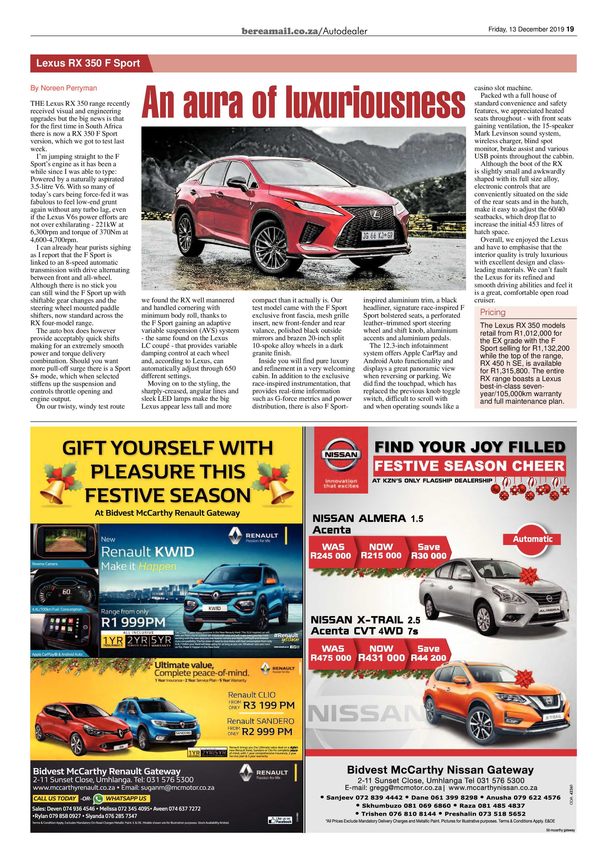 Berea Mail 13 December 2019 page 19