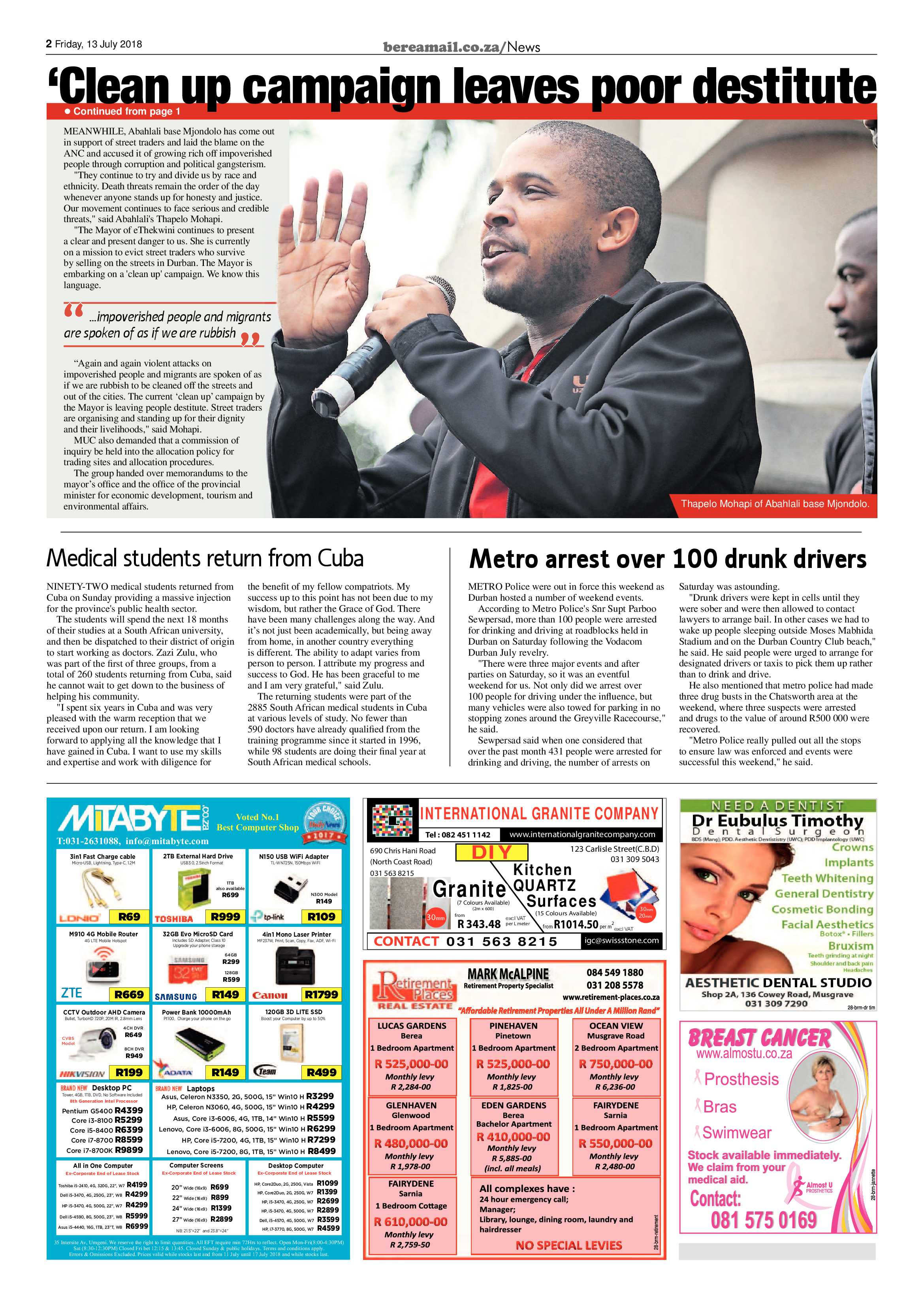 Berea Mail 13 July 2018 page 2