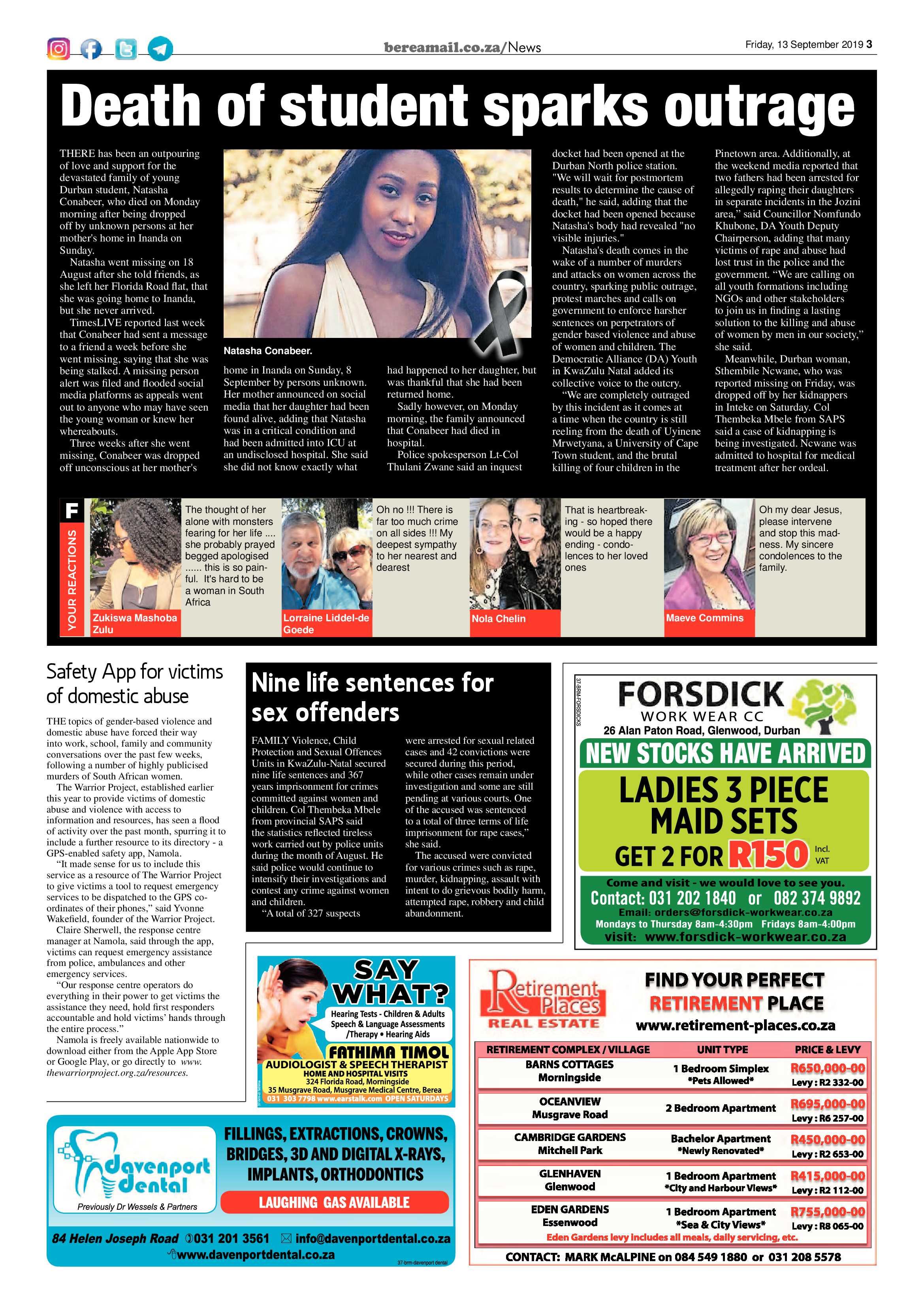 Berea Mail 13 September 2019 page 3