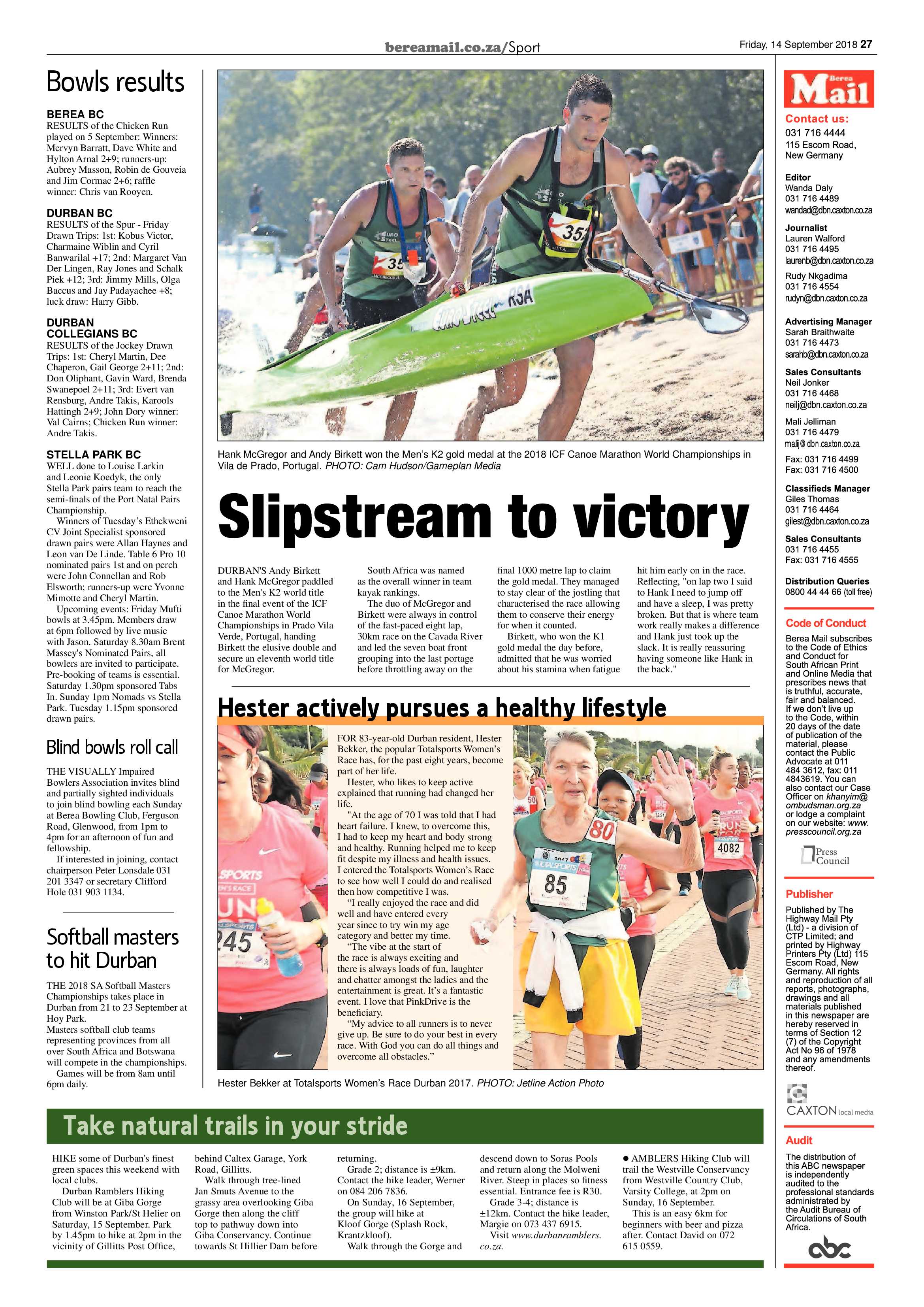 Berea Mail 14 September 2018 page 27