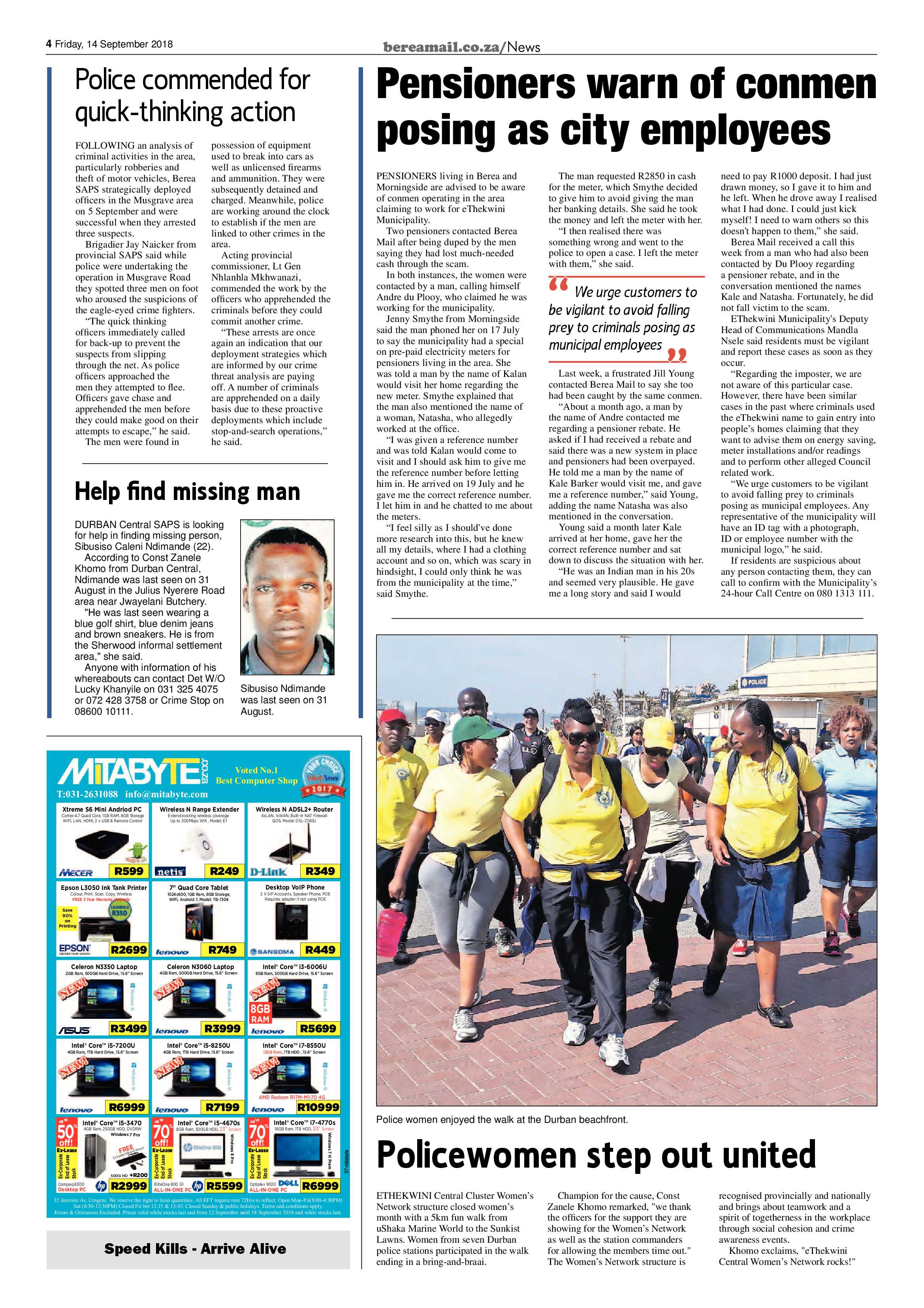 Berea Mail 14 September 2018 page 4