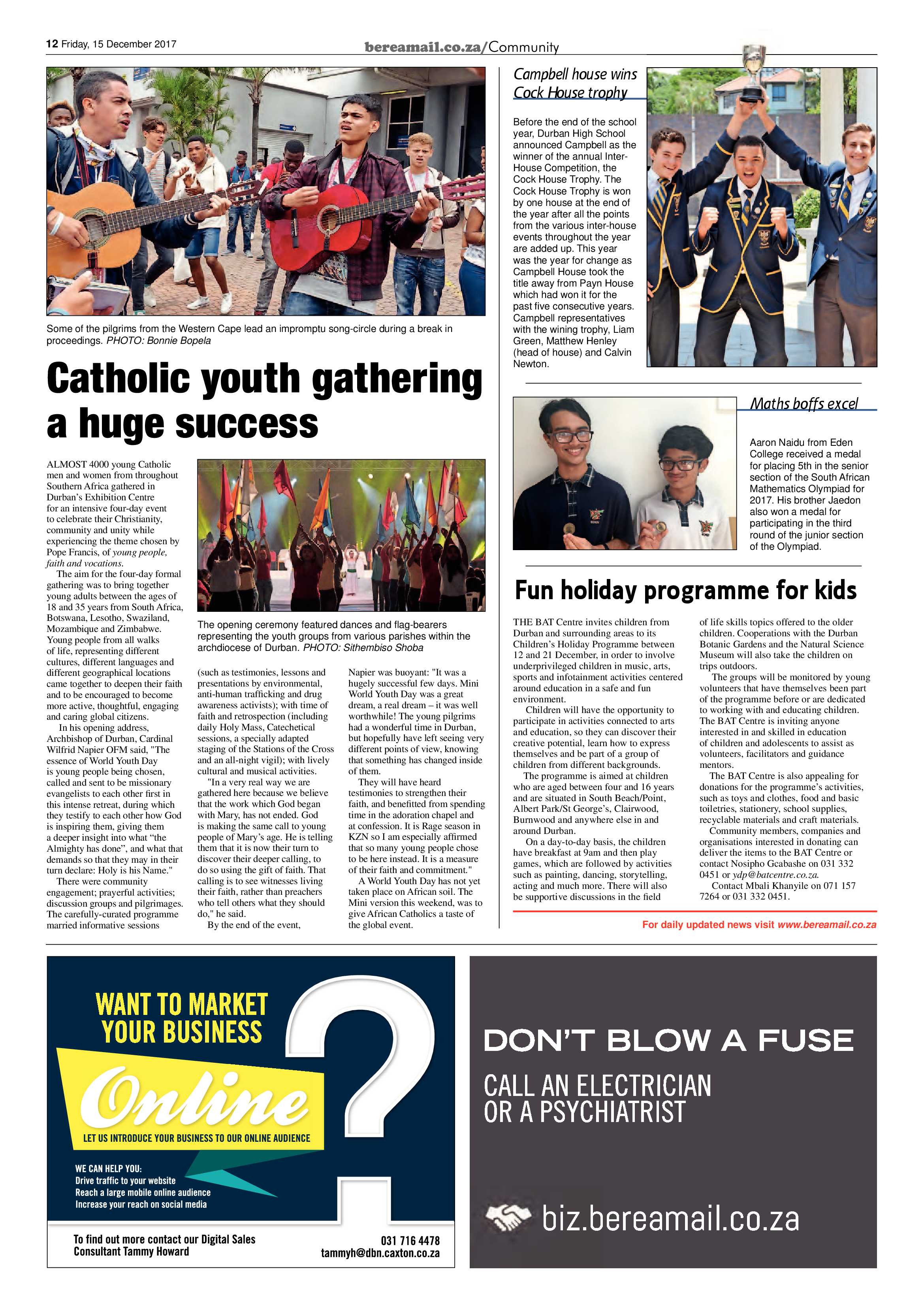Berea Mail 15 December 2017 page 12