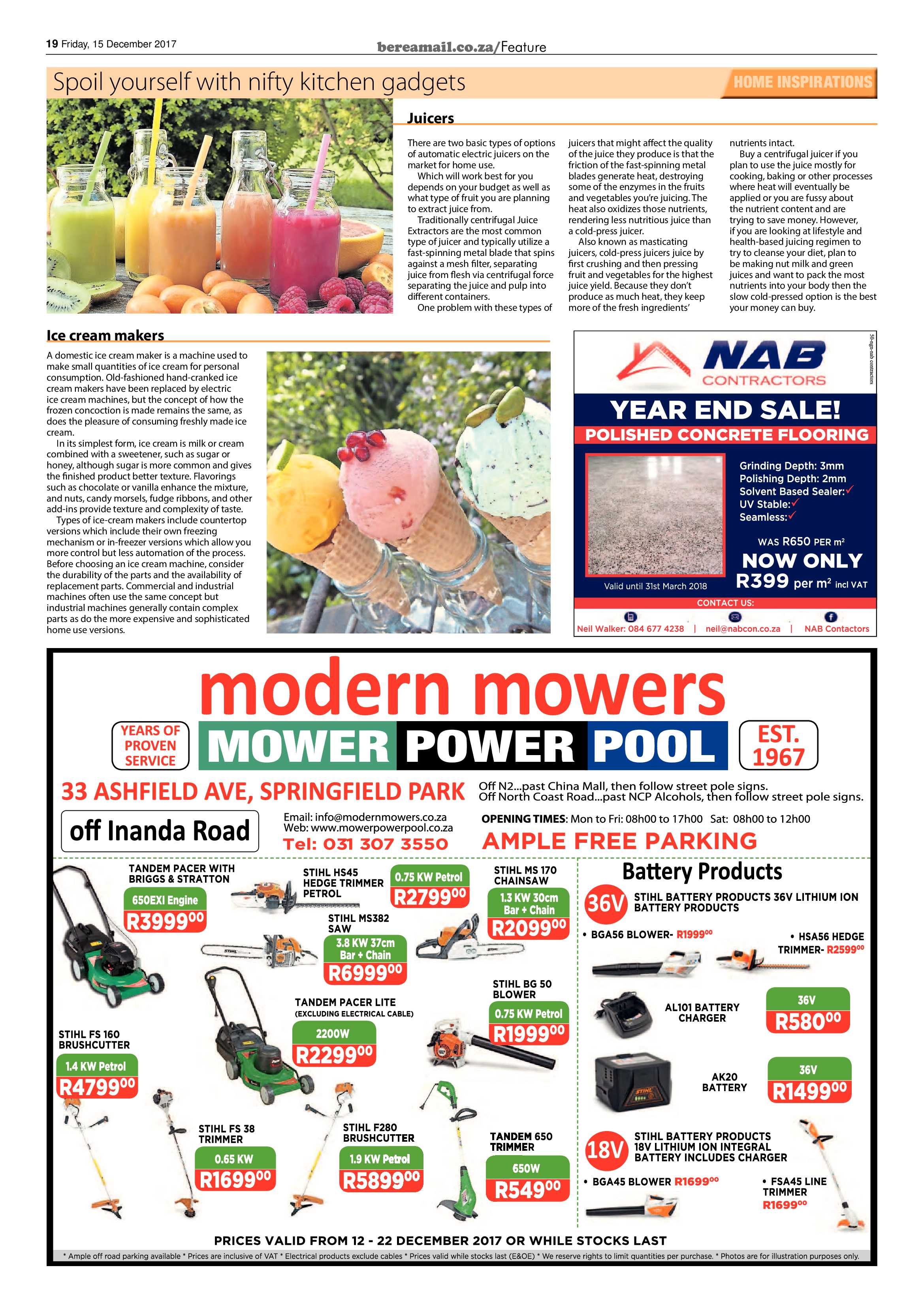 Berea Mail 15 December 2017 page 19