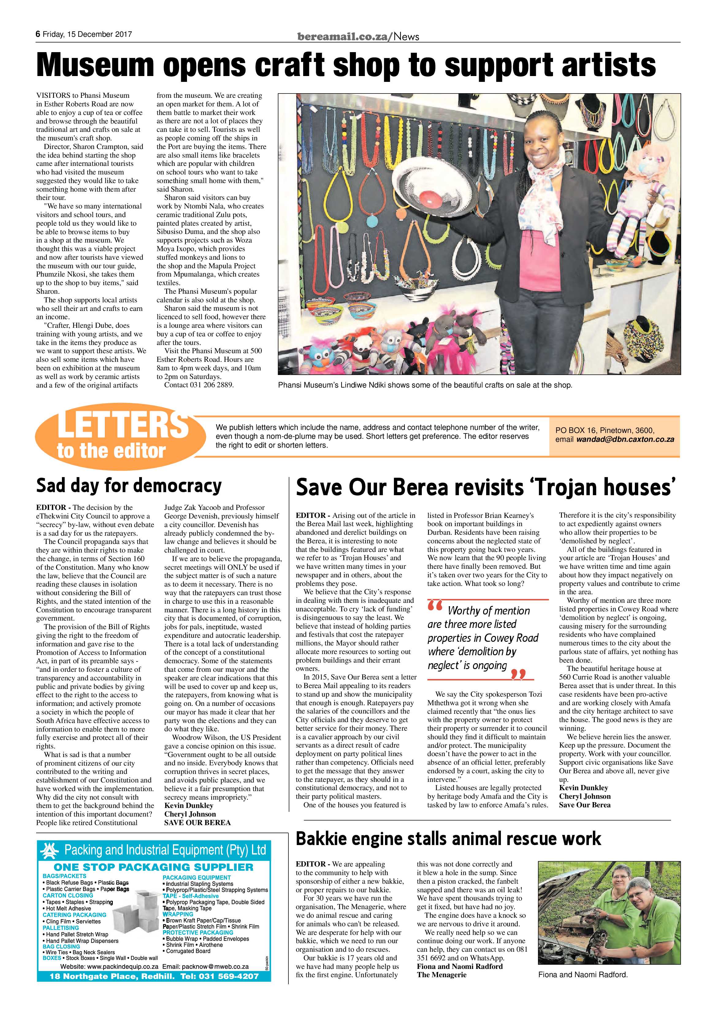 Berea Mail 15 December 2017 page 6
