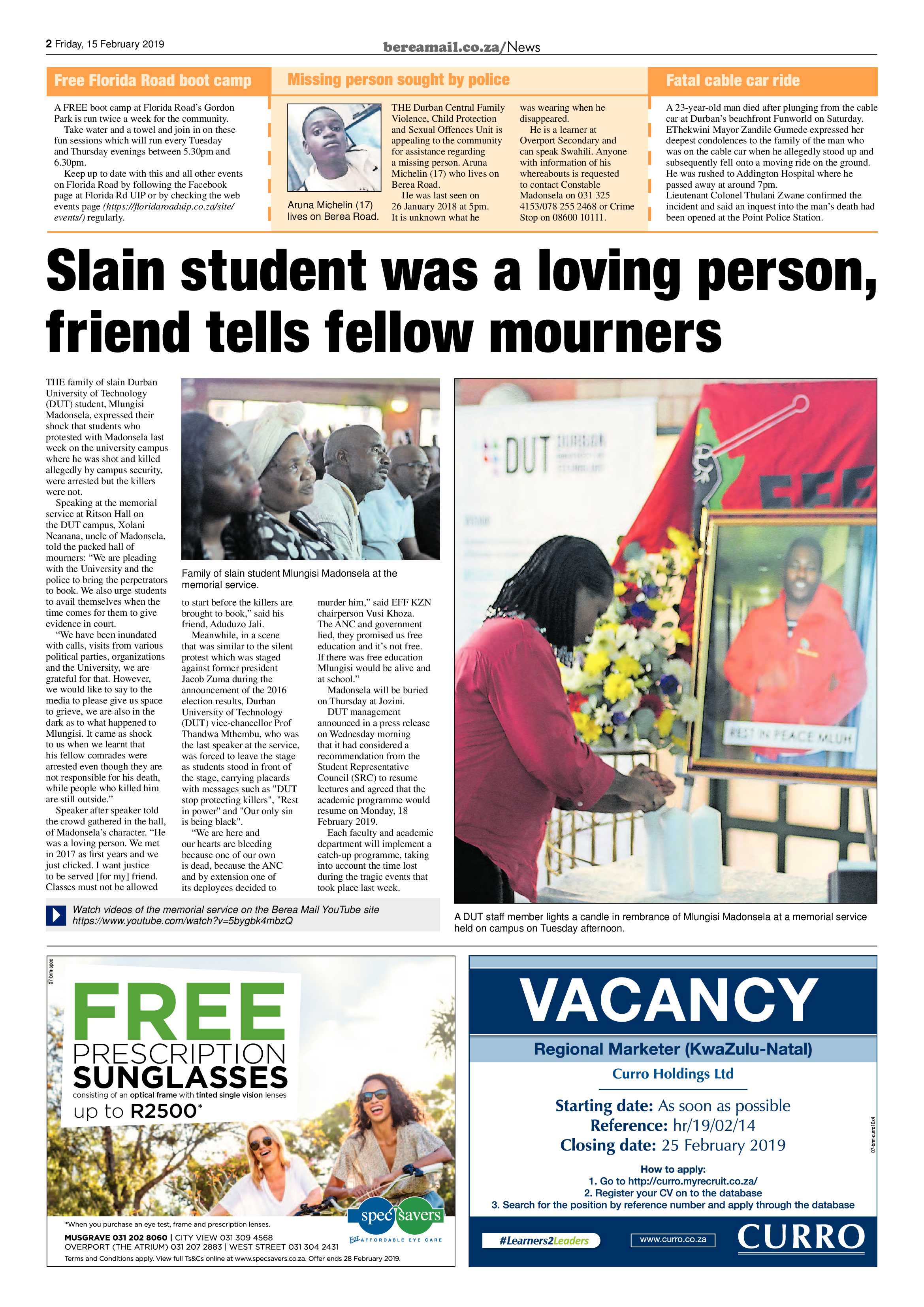 Berea Mail 15 February 2019 page 2