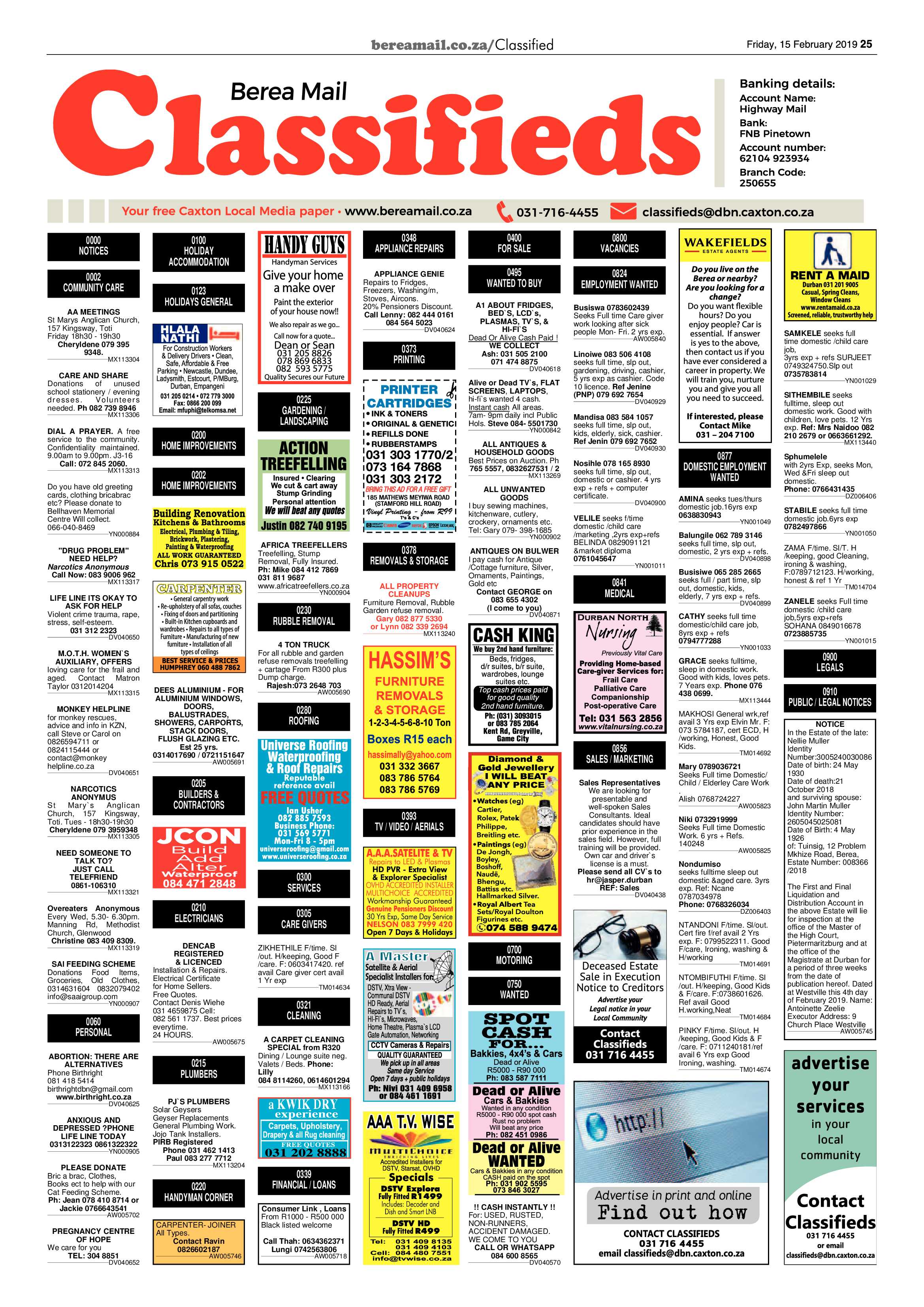 Berea Mail 15 February 2019 page 25