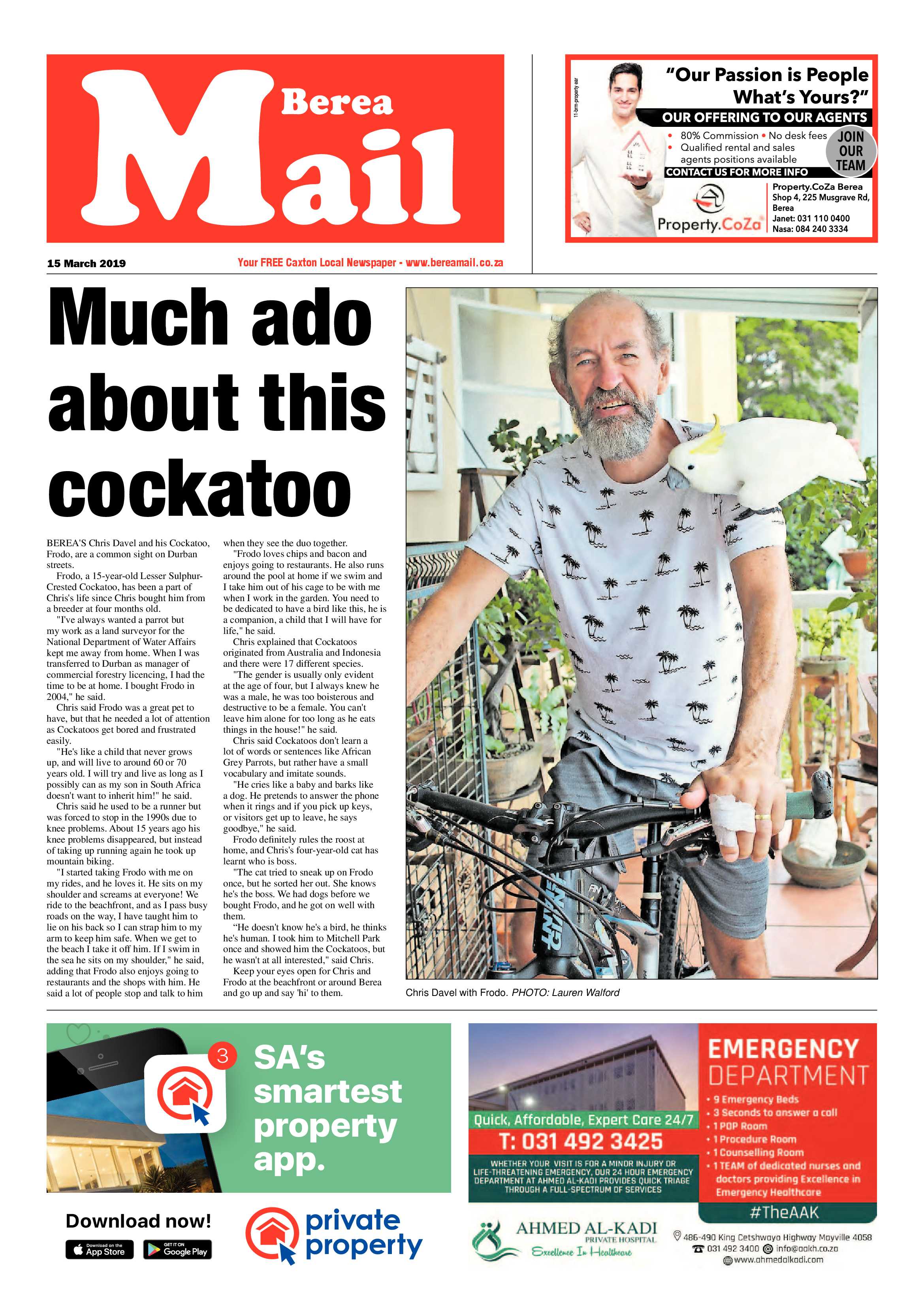 Berea Mail 15 March 2019 page 1