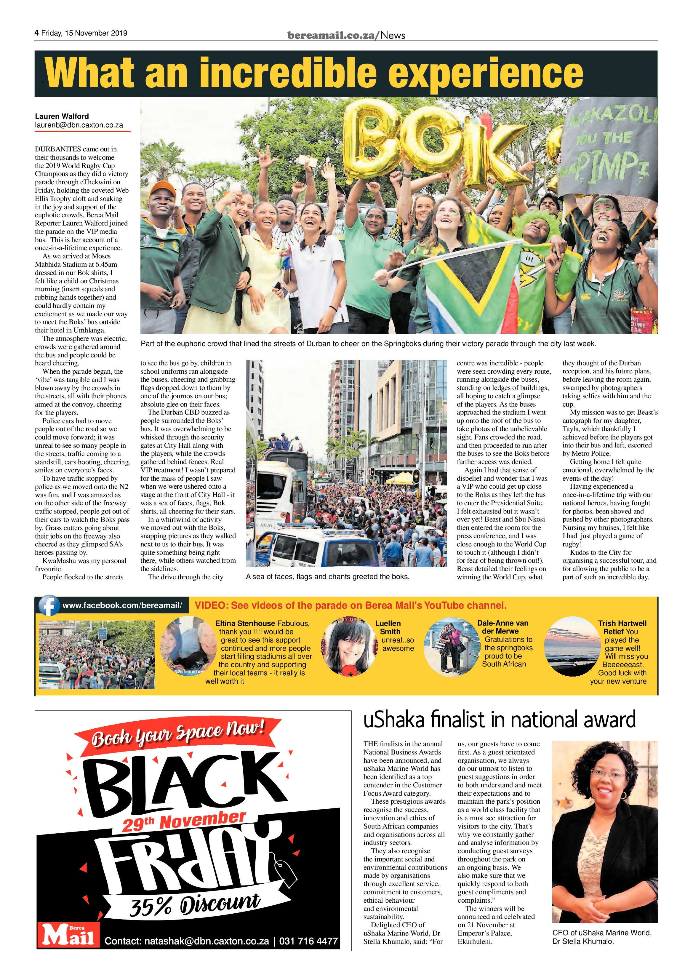 Berea Mail 15 November 2019 page 4