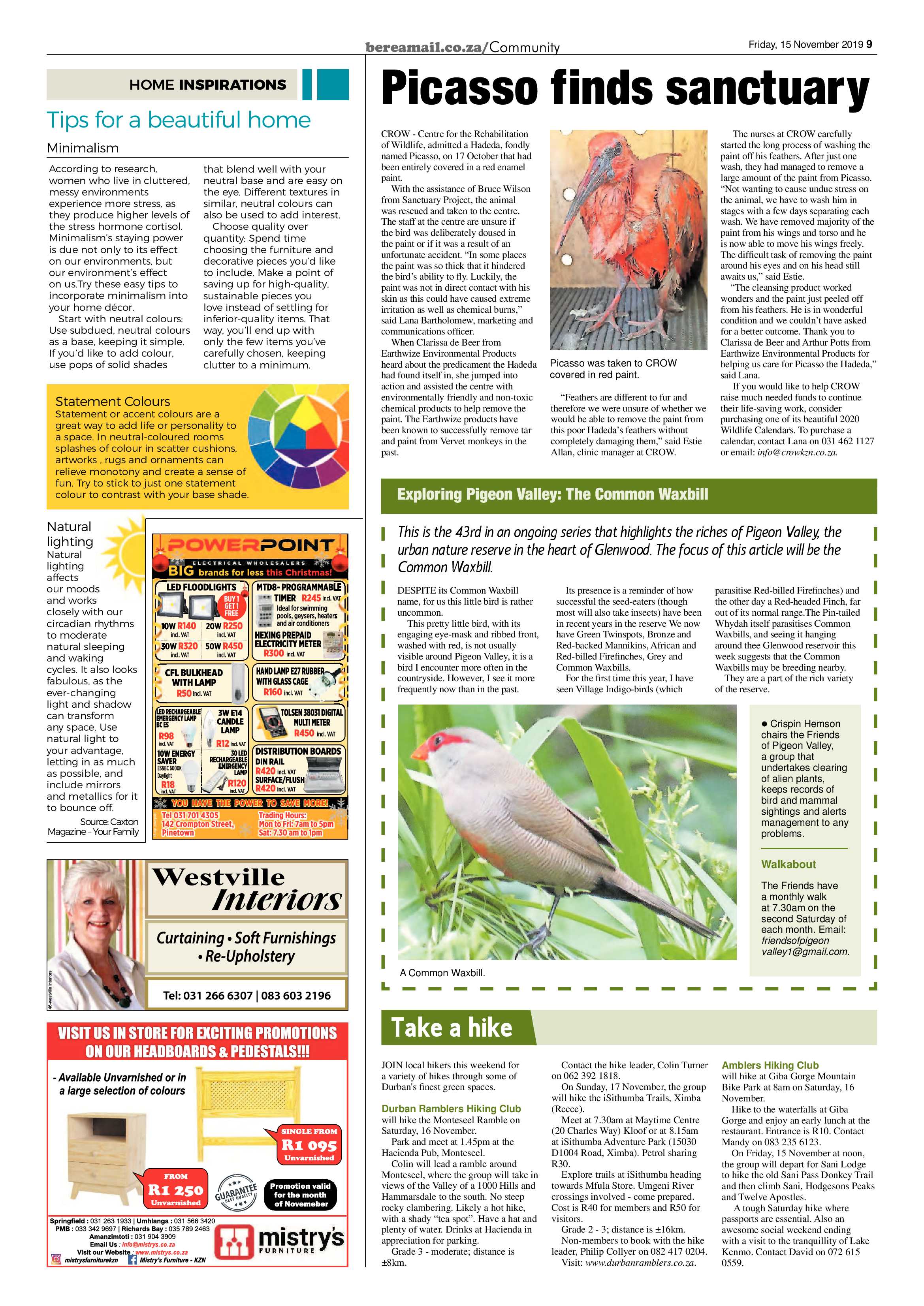 Berea Mail 15 November 2019 page 9