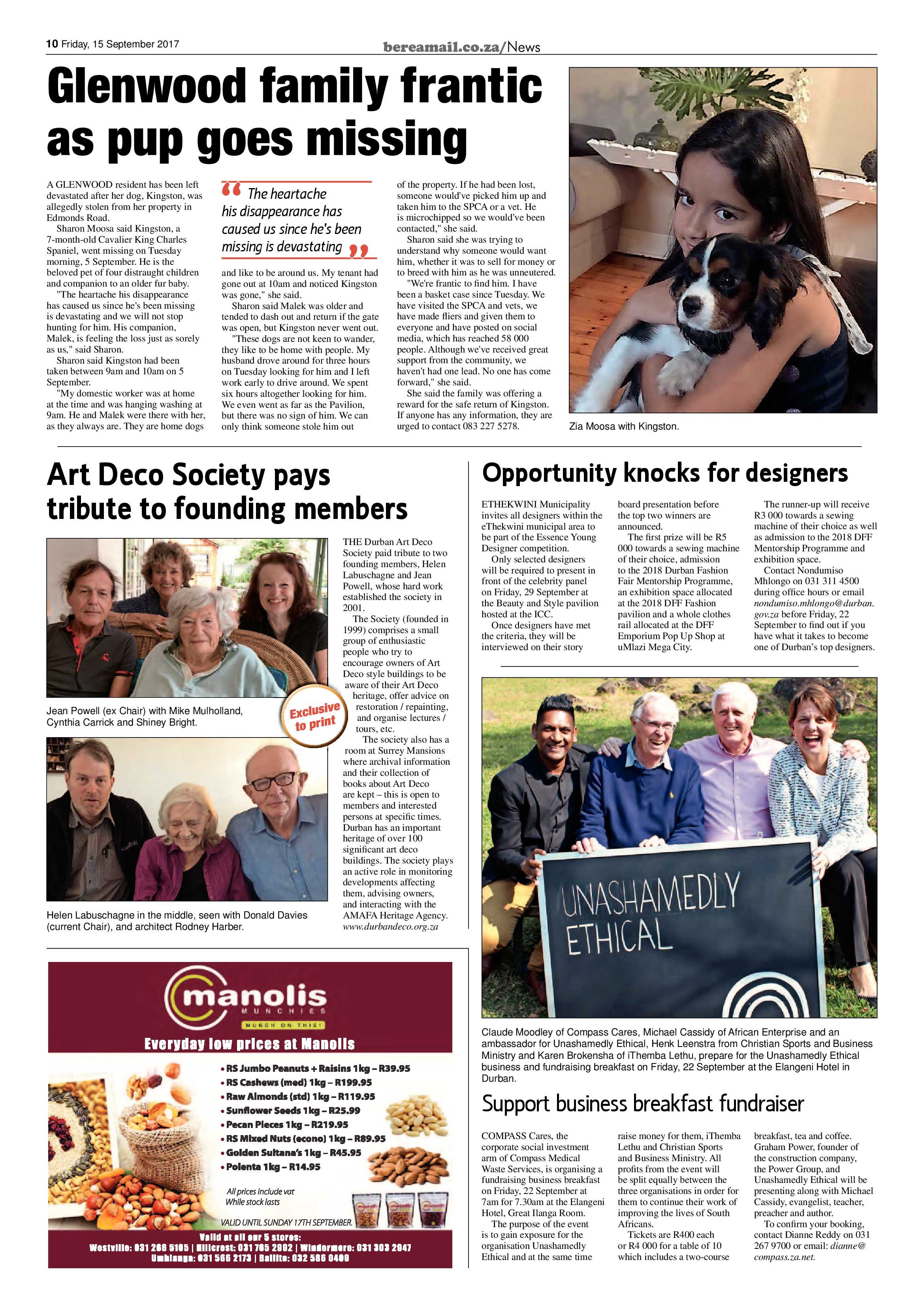 Berea Mail 15 September 2017 page 10