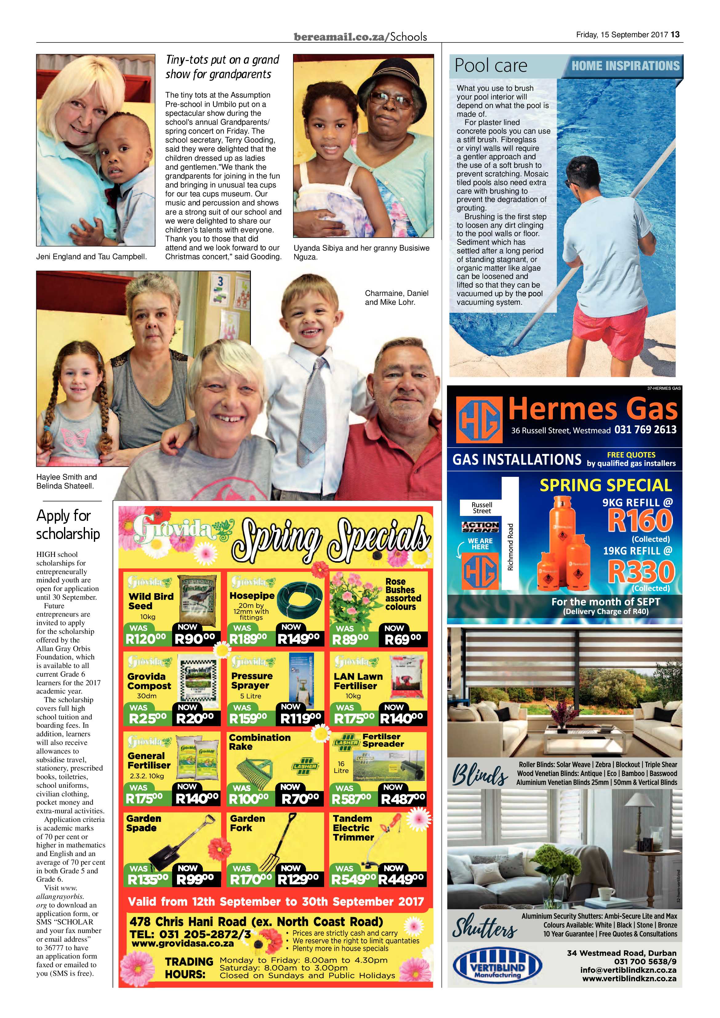 Berea Mail 15 September 2017 page 13
