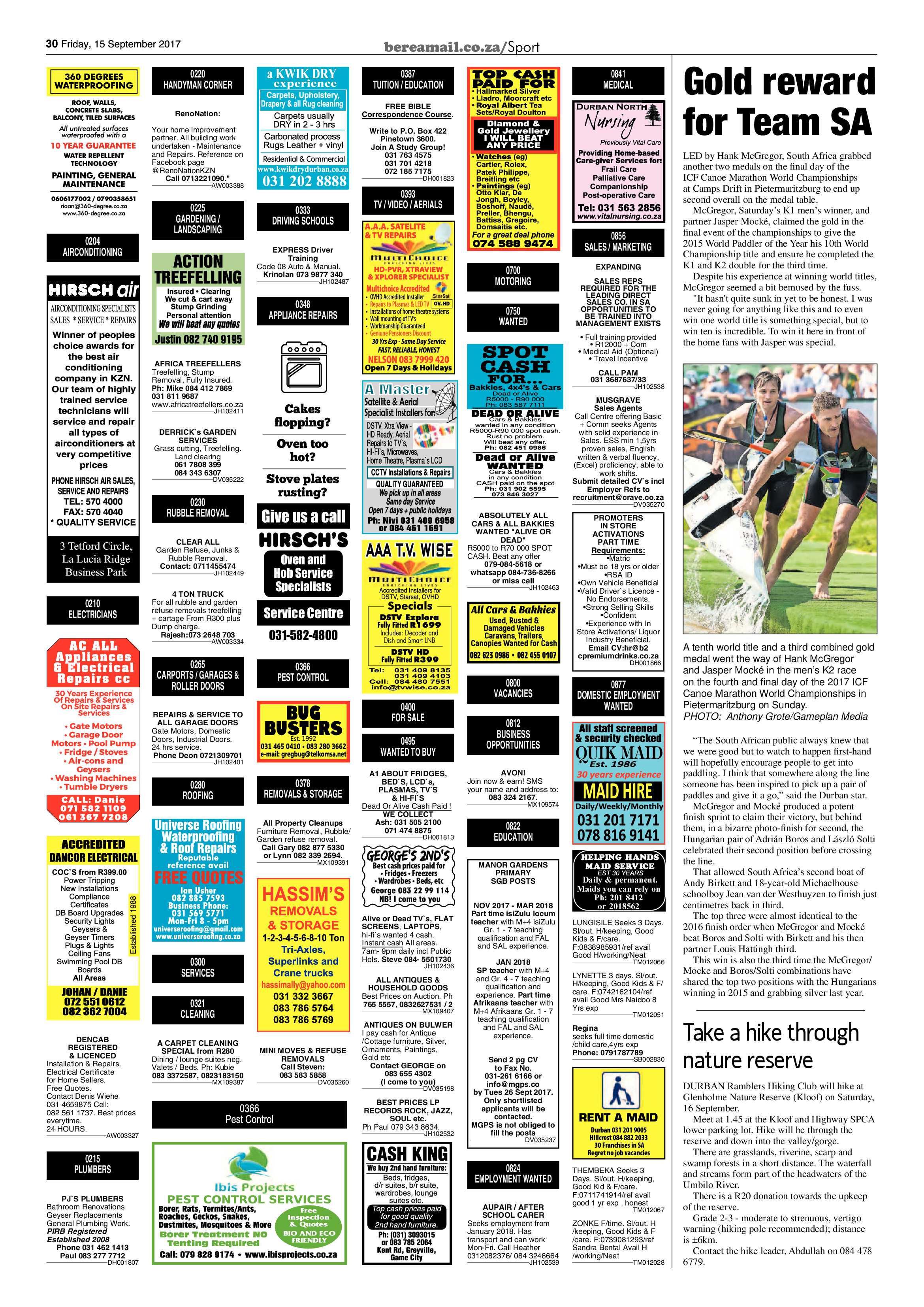 Berea Mail 15 September 2017 page 30