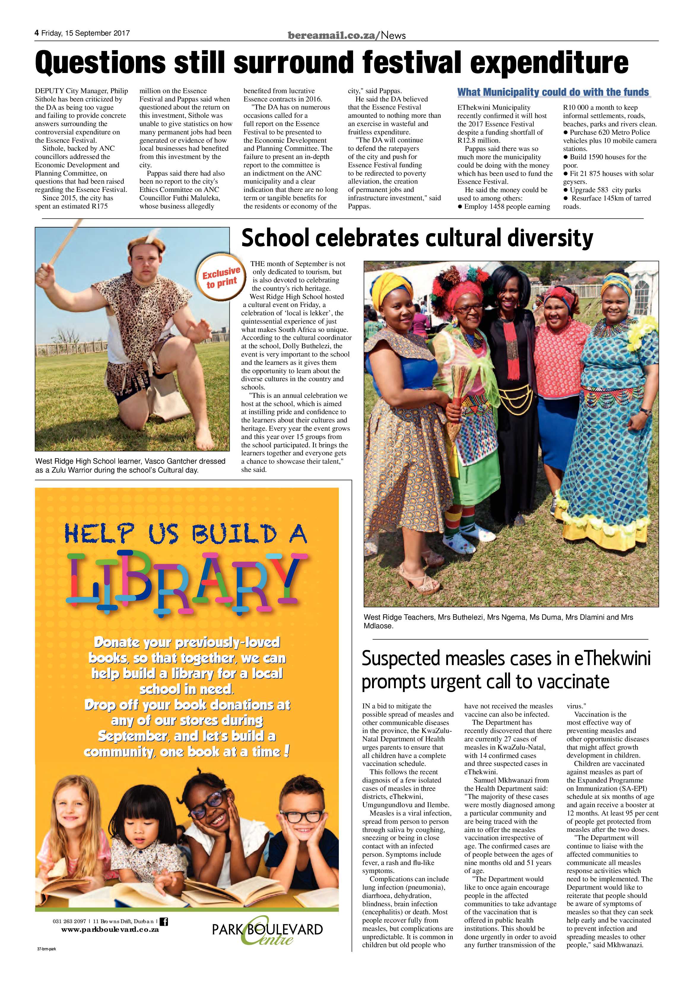 Berea Mail 15 September 2017 page 4