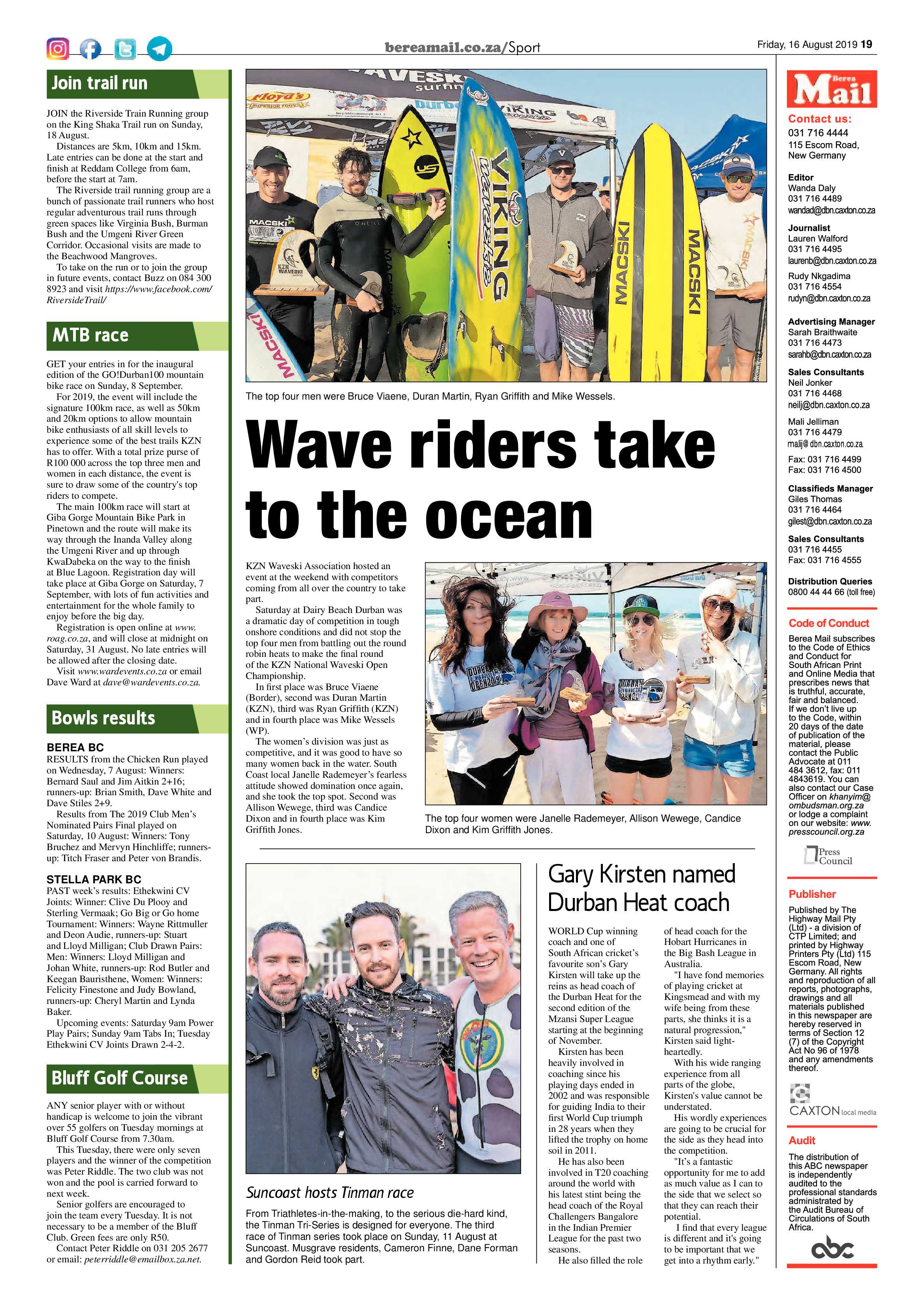Berea Mail 16 August 2019 page 19