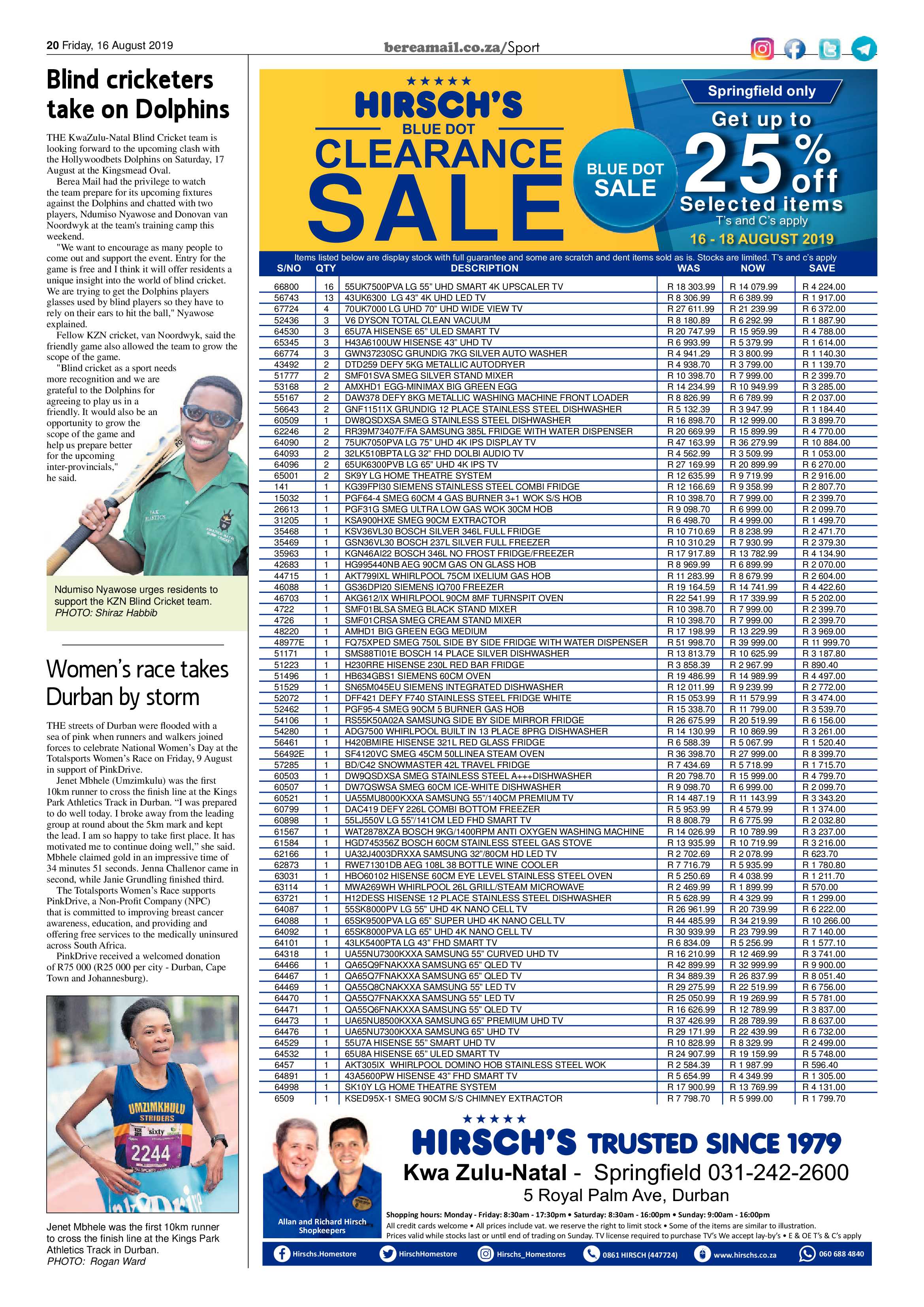 Berea Mail 16 August 2019 page 20