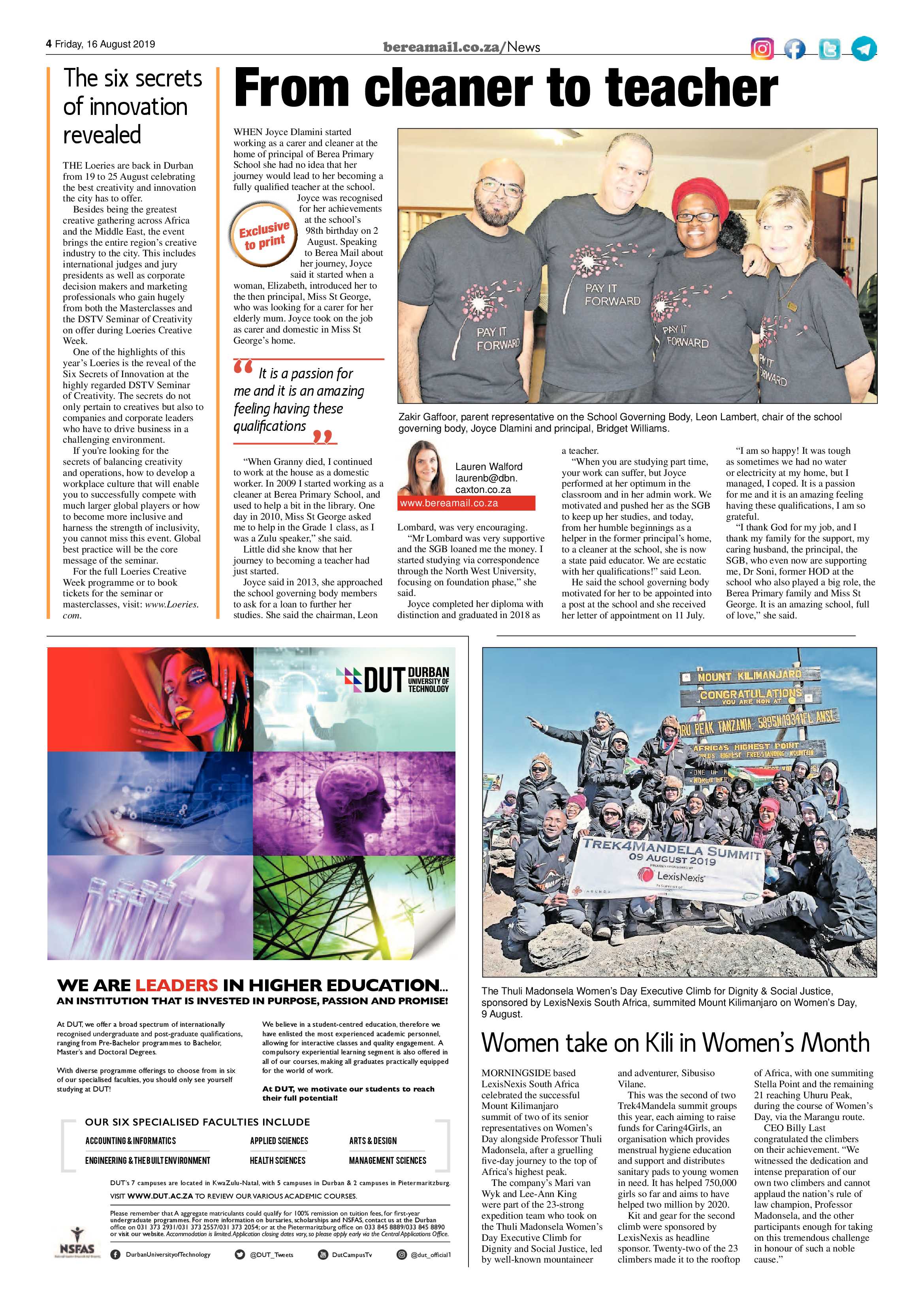 Berea Mail 16 August 2019 page 4