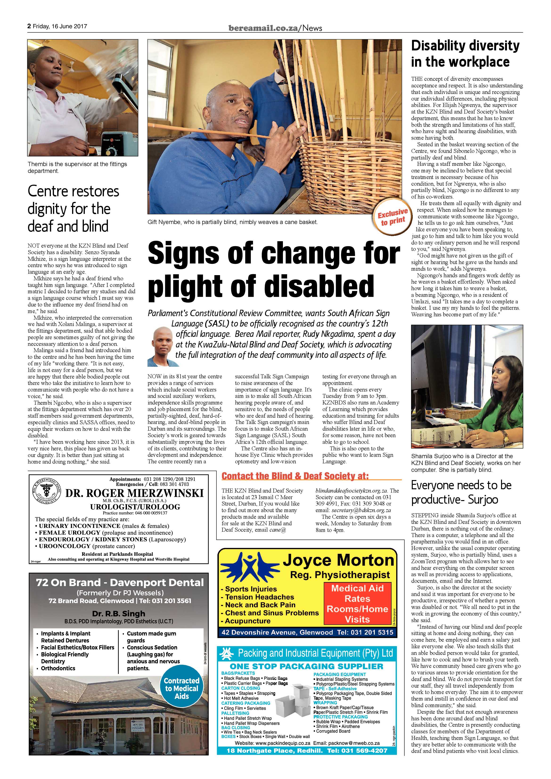 Berea Mail 16 June 2017 page 2
