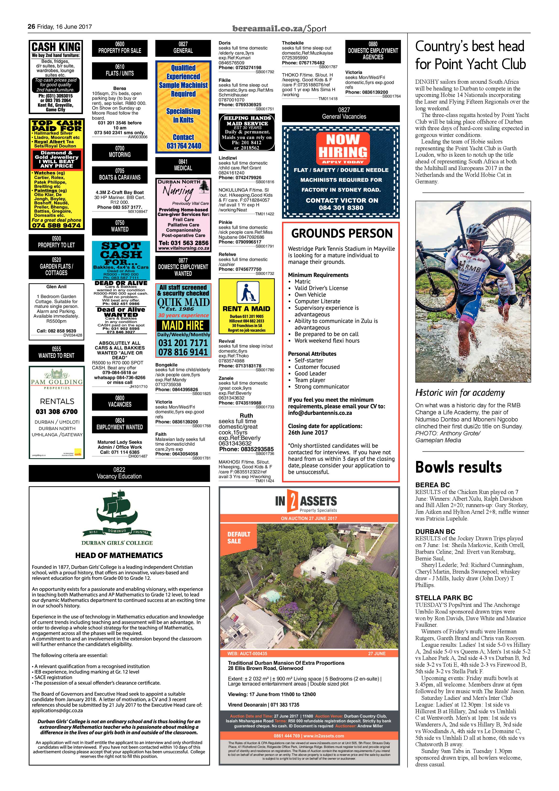 Berea Mail 16 June 2017 page 26