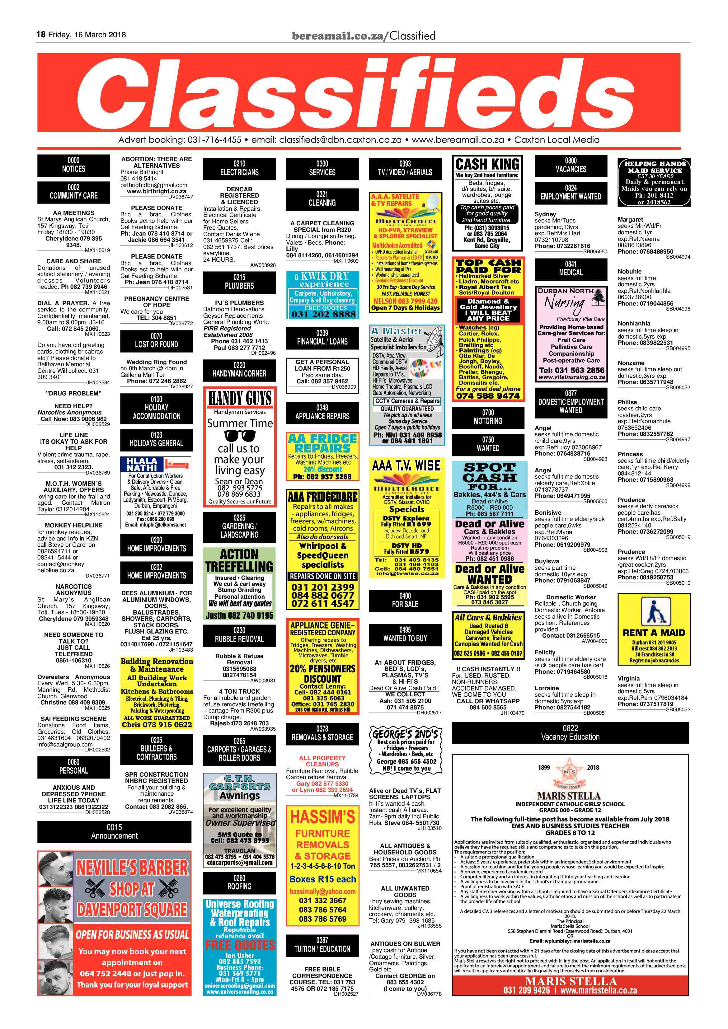 Berea Mail 16 March 2018 page 18