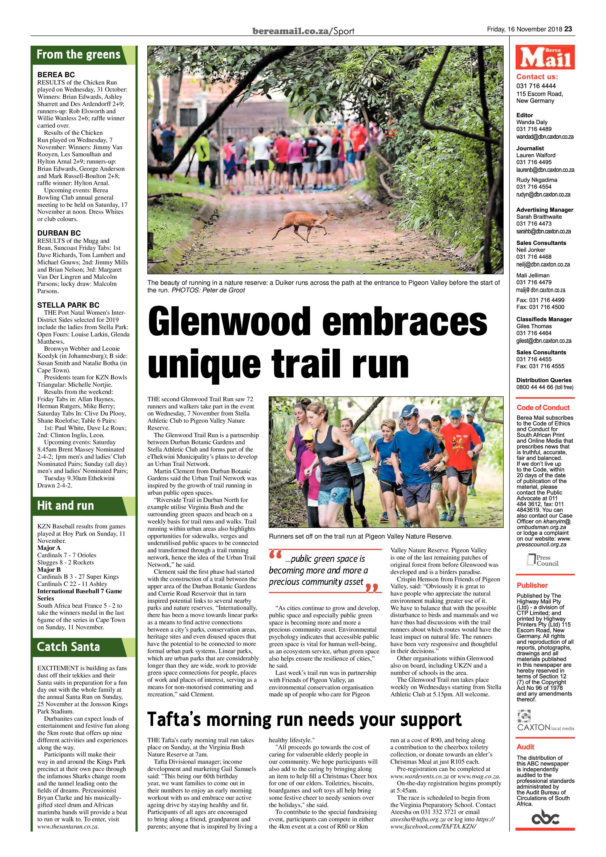 Berea Mail 16 November 2018 page 23