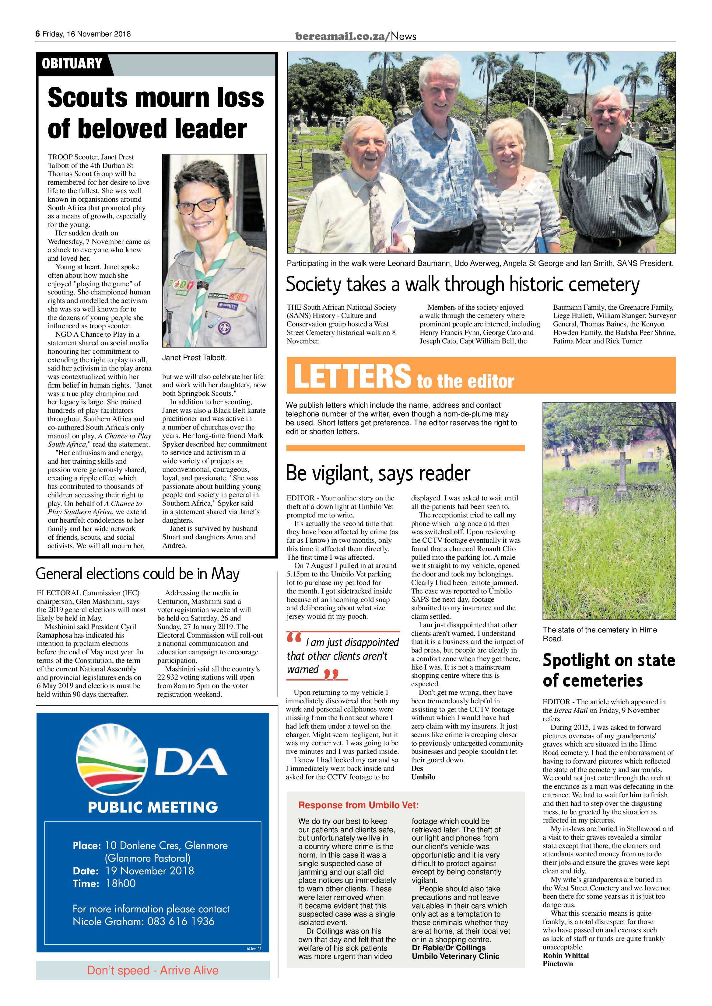 Berea Mail 16 November 2018 page 6