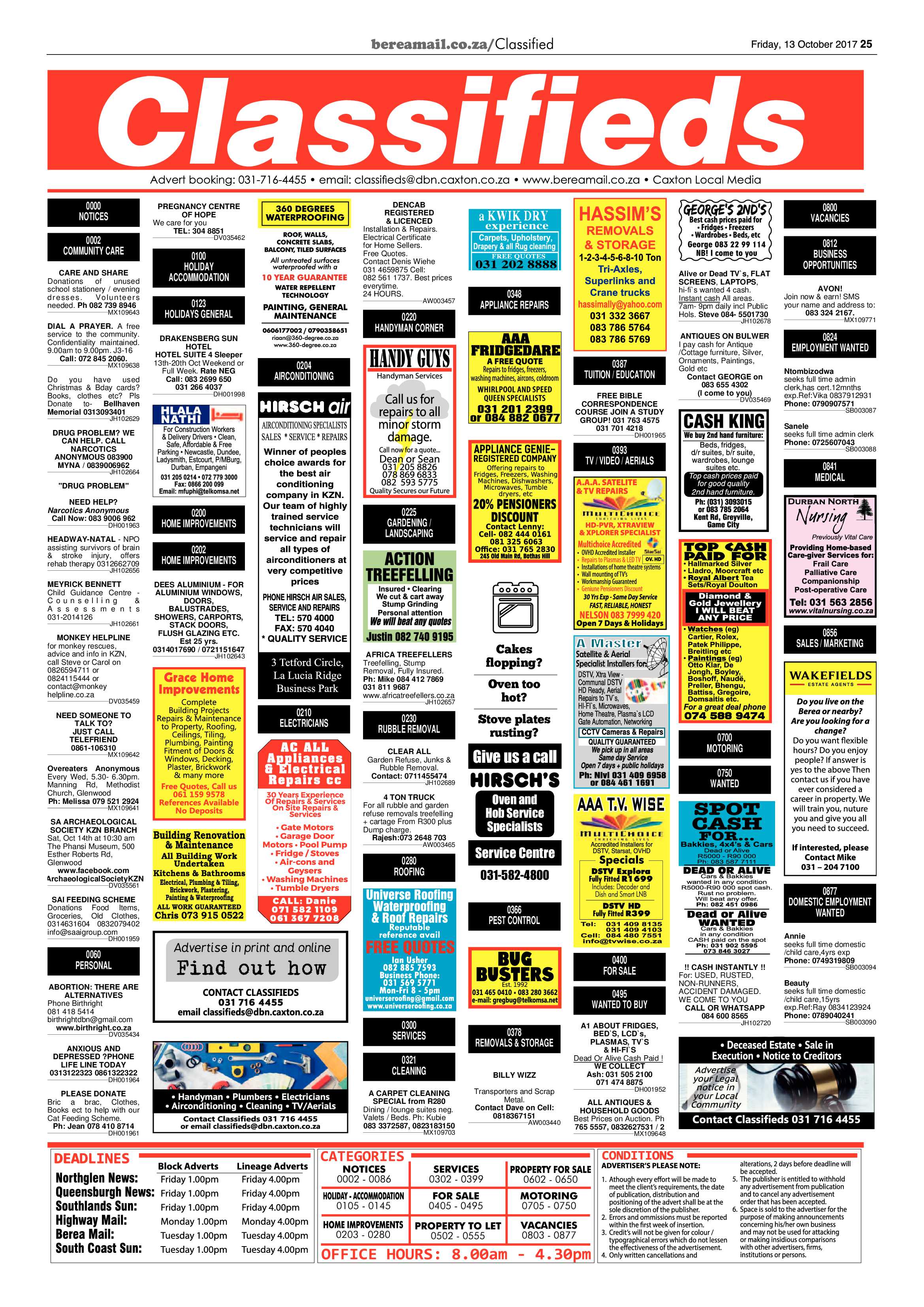 Berea Mail 16 October 2017 page 25