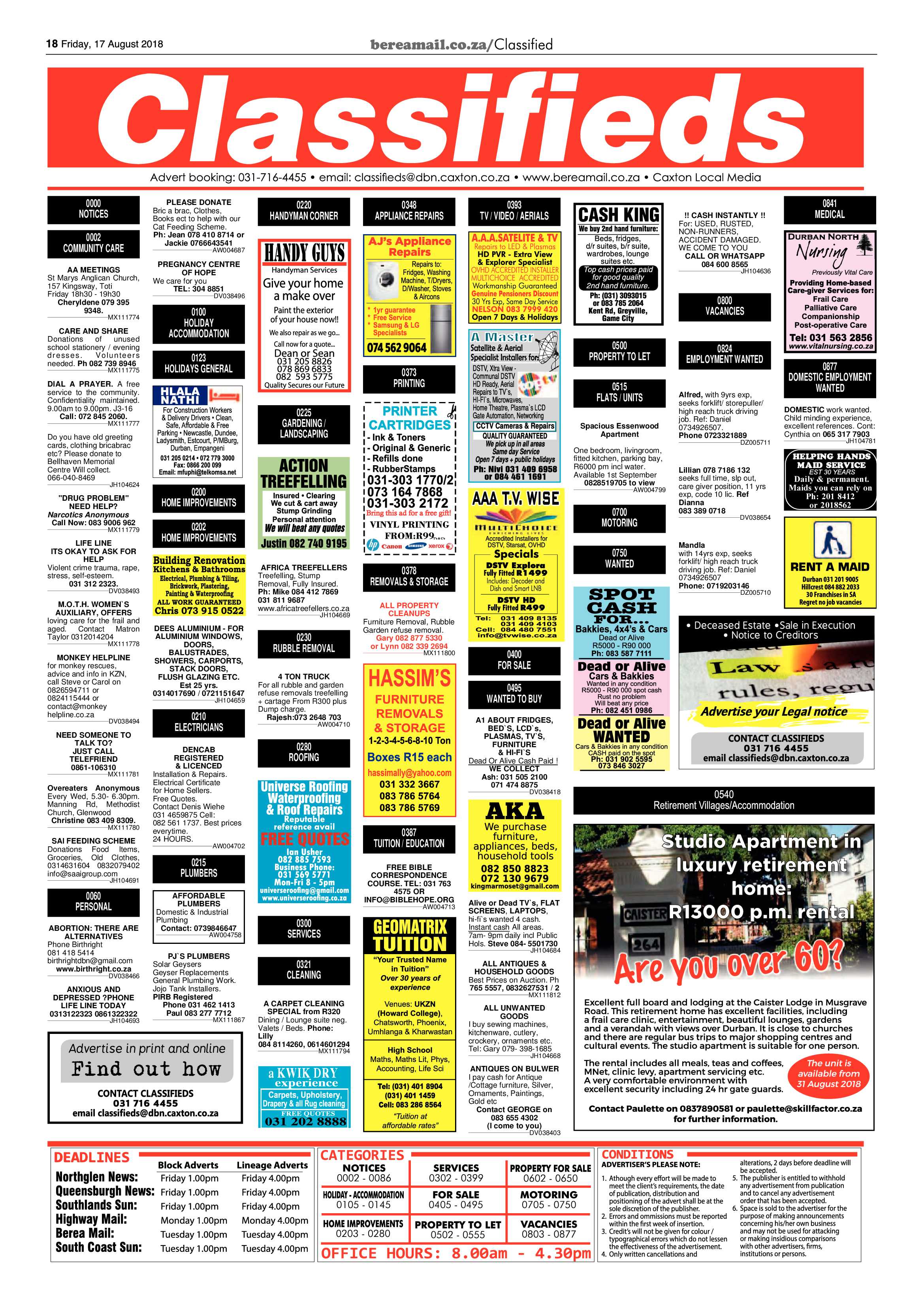 Berea Mail 17 August 2018 page 18
