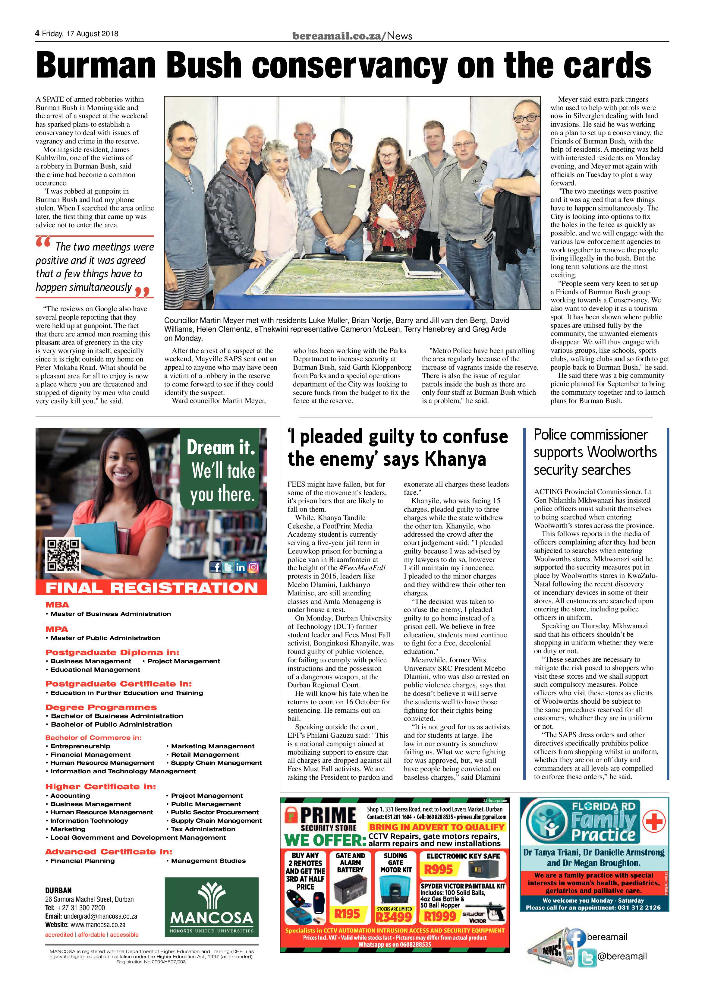 Berea Mail 17 August 2018 page 4
