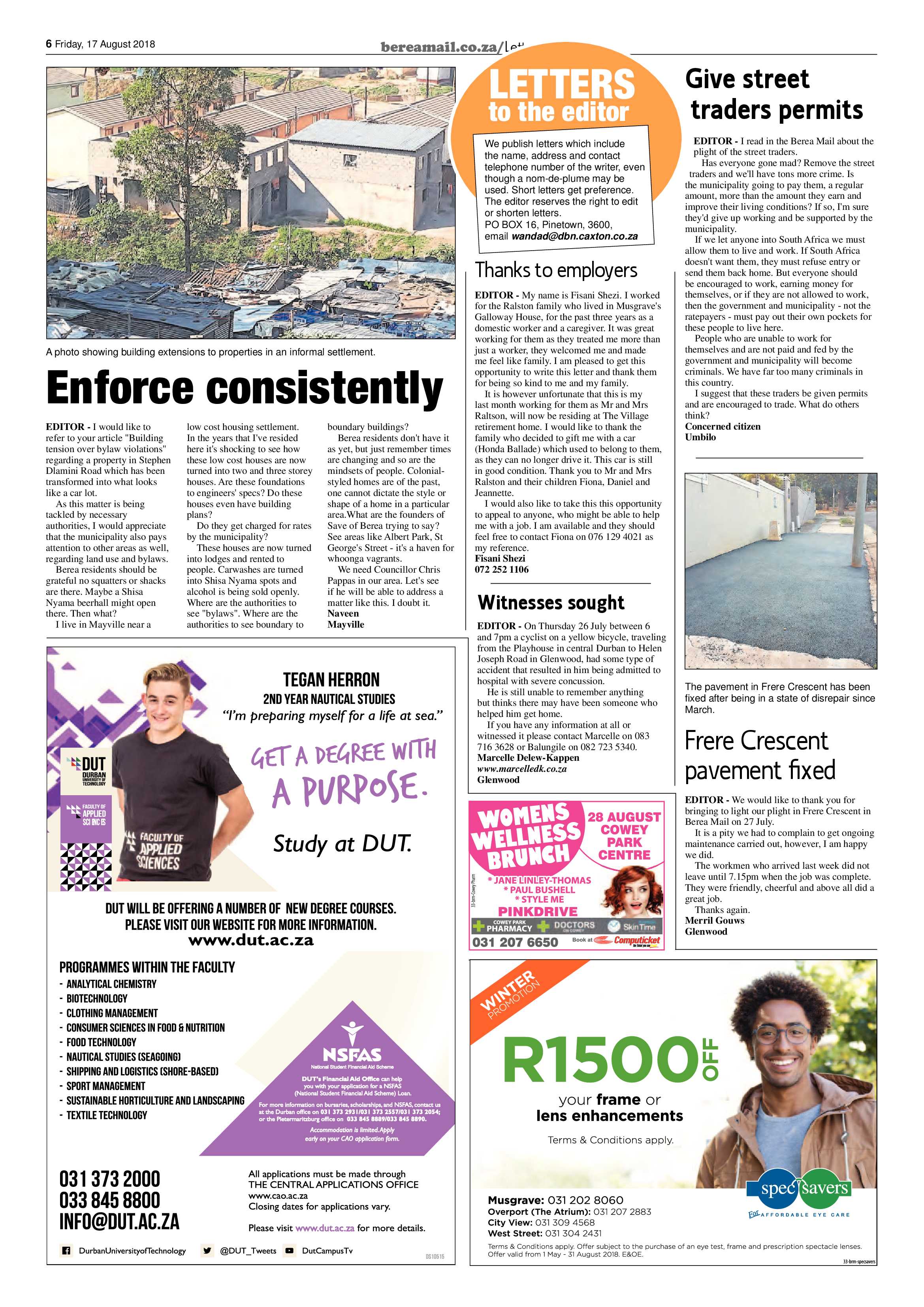 Berea Mail 17 August 2018 page 6